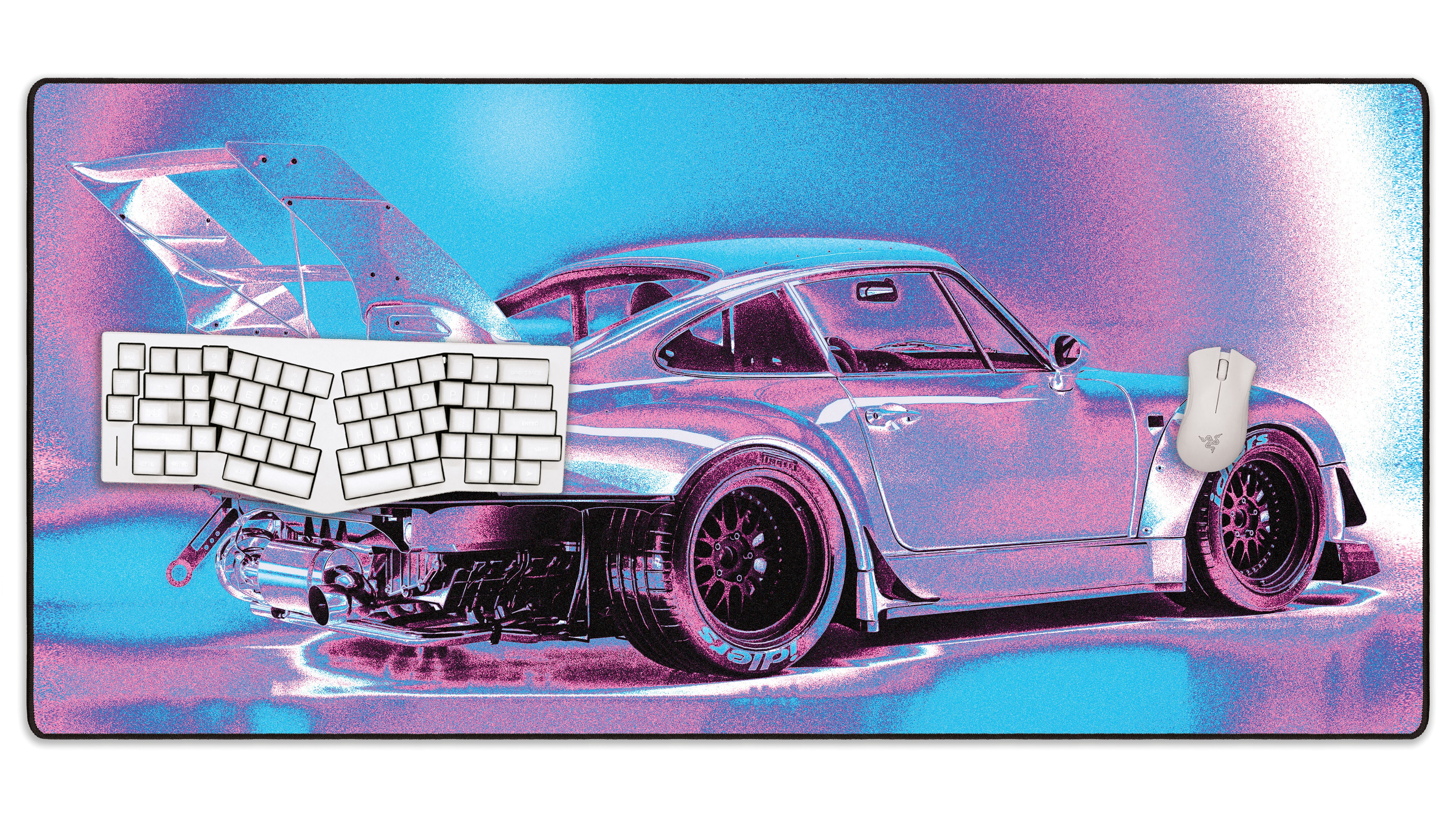 Vaporwave Porsche - The Mousepad Company