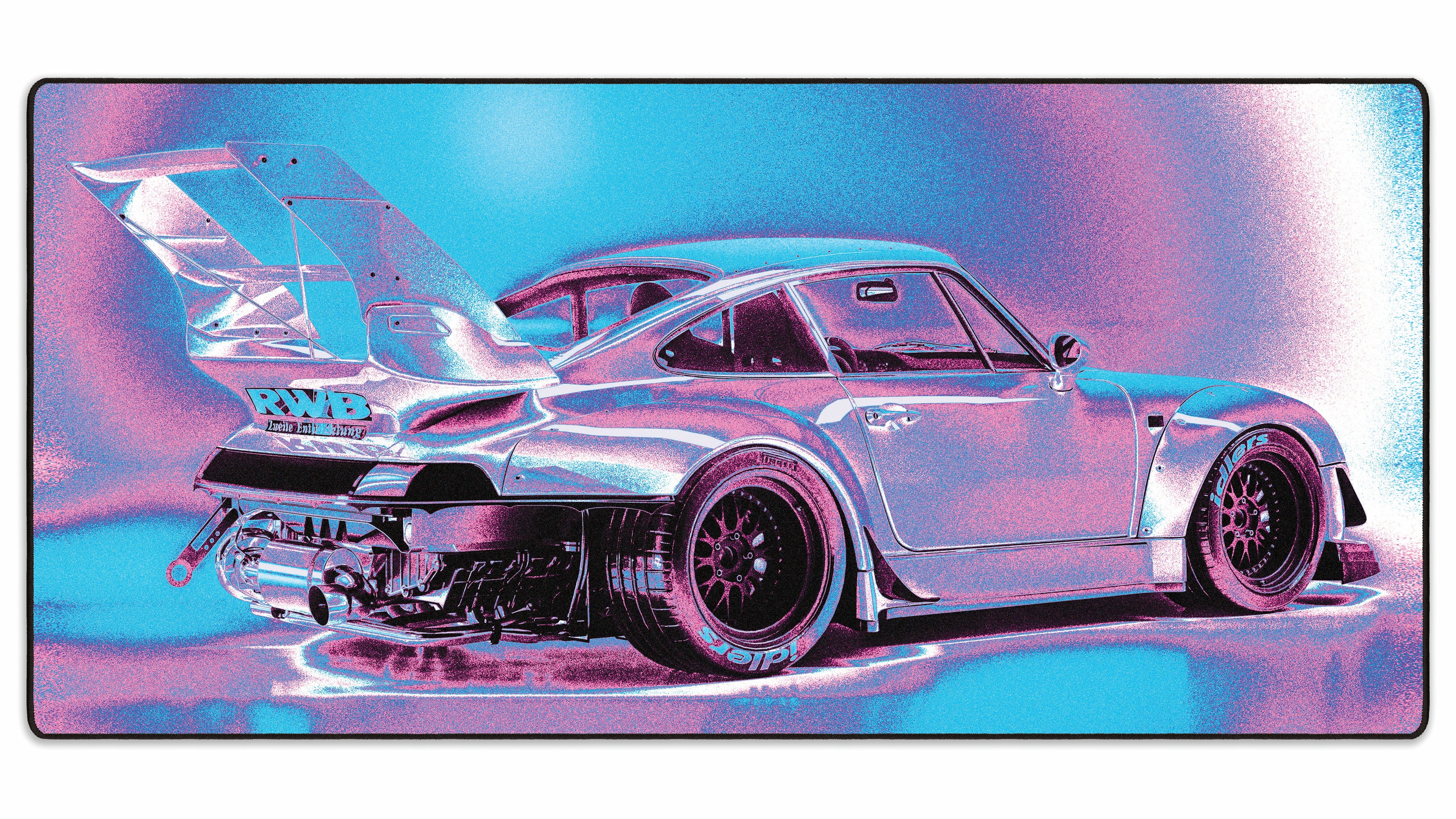 Vaporwave Porsche - The Mousepad Company