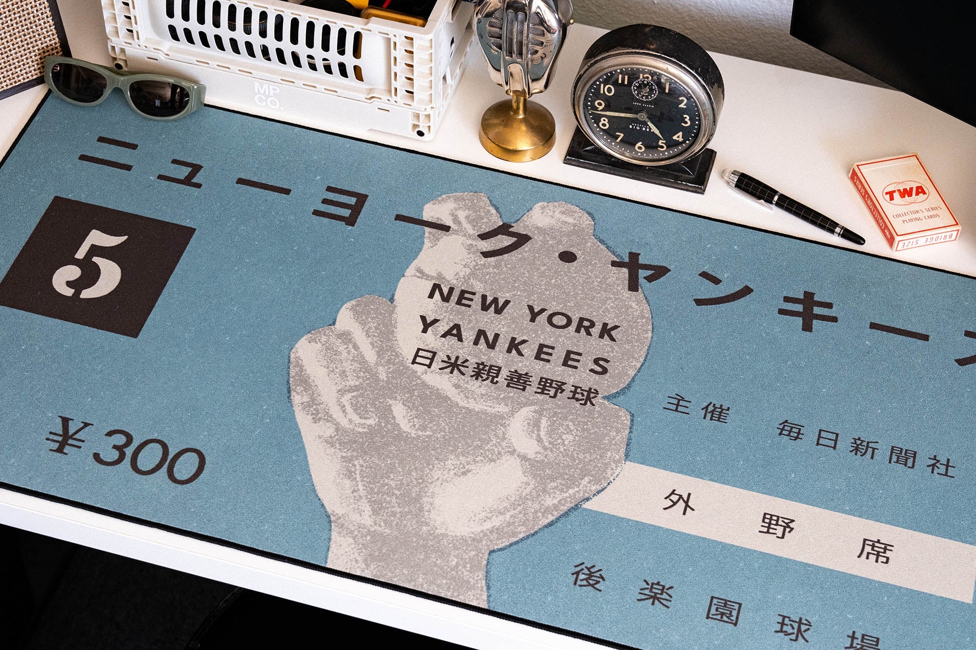 1955 Japan X New York Ticket - Original desk setup