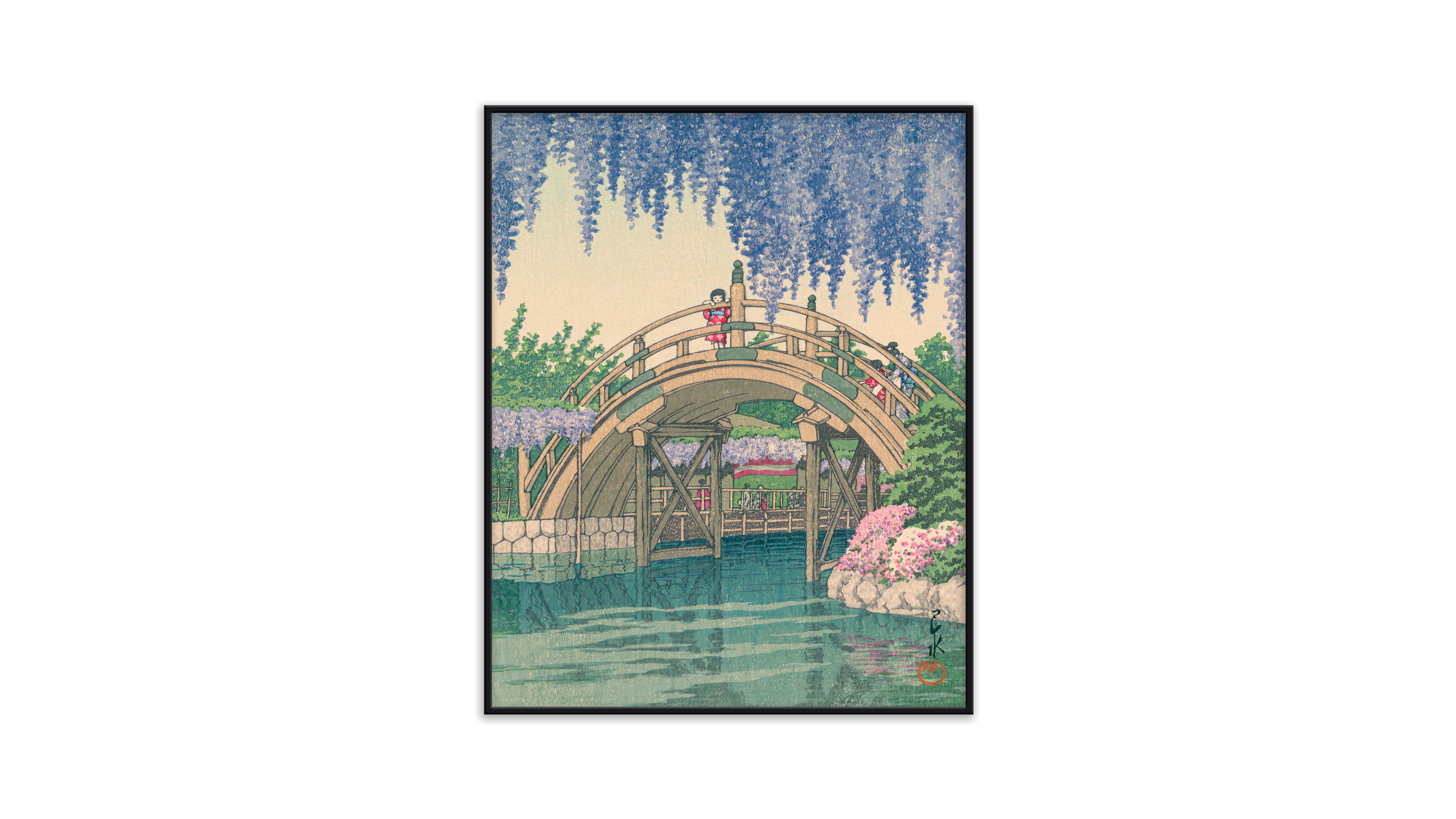 Wisteria at Kameido - Medium Poster - The Mousepad Company