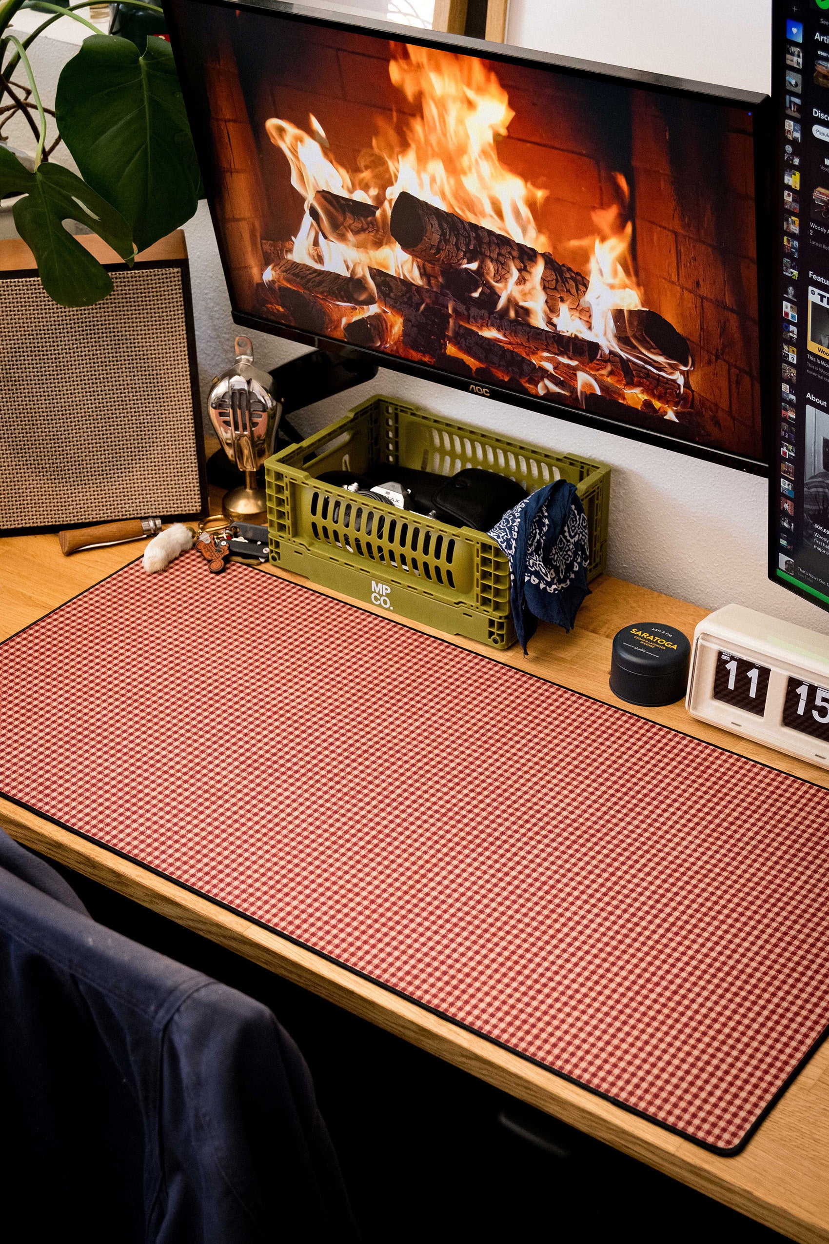 Rust Shepherd's Check - The Mousepad Company