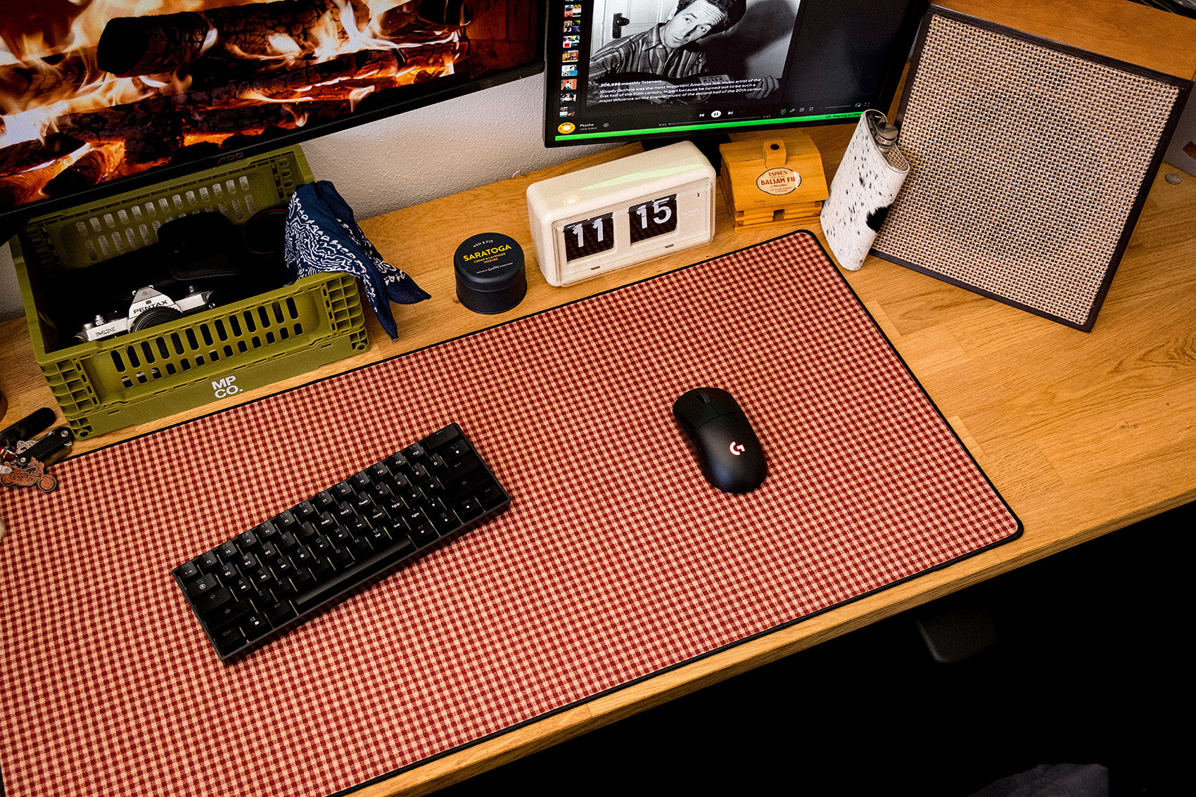 Rust Shepherd's Check - The Mousepad Company