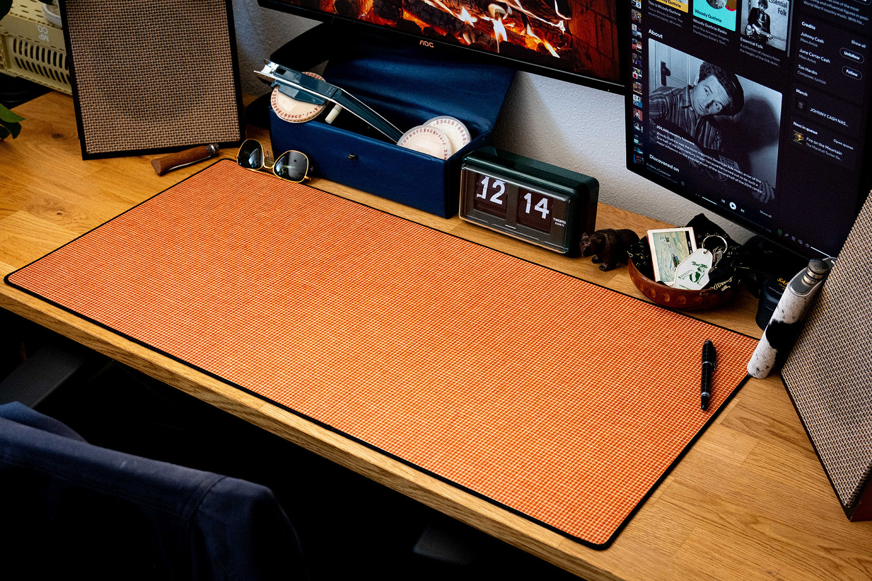 Orange Pin Check - The Mousepad Company