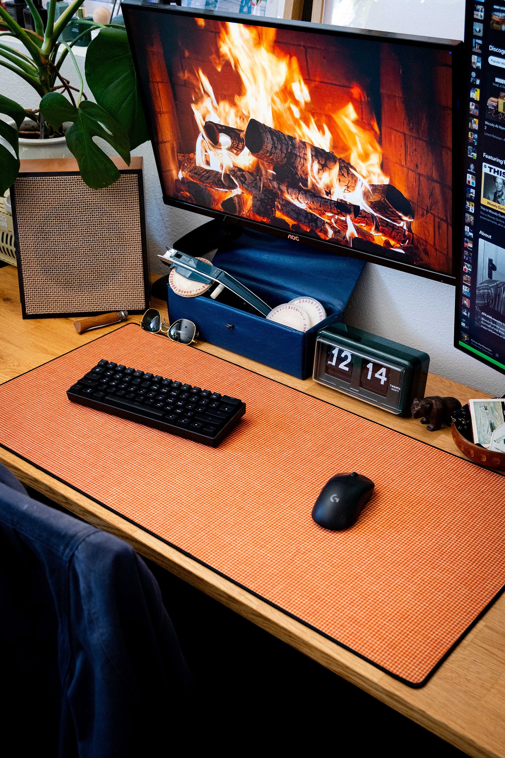 Orange Pin Check - The Mousepad Company