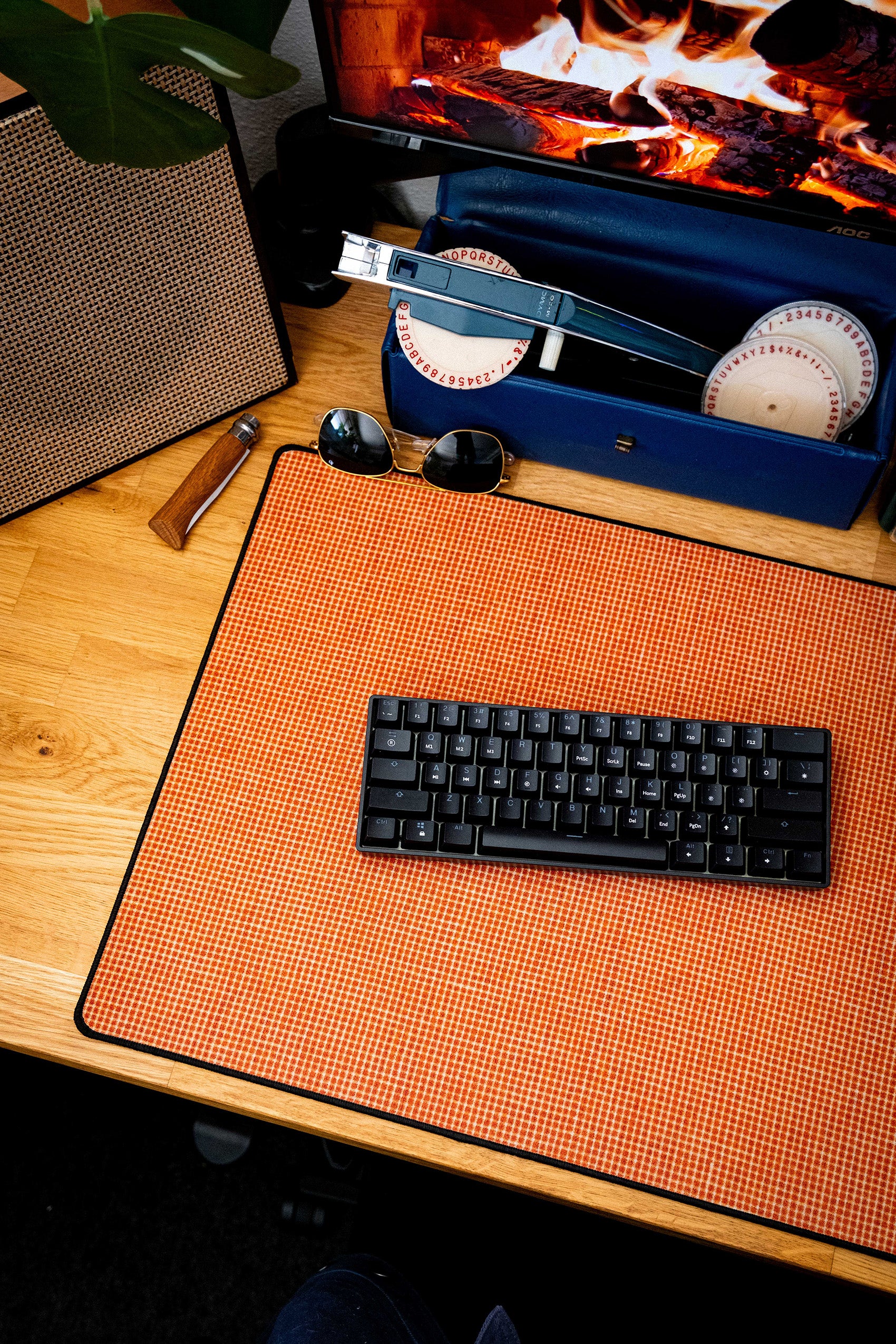 Orange Pin Check - The Mousepad Company