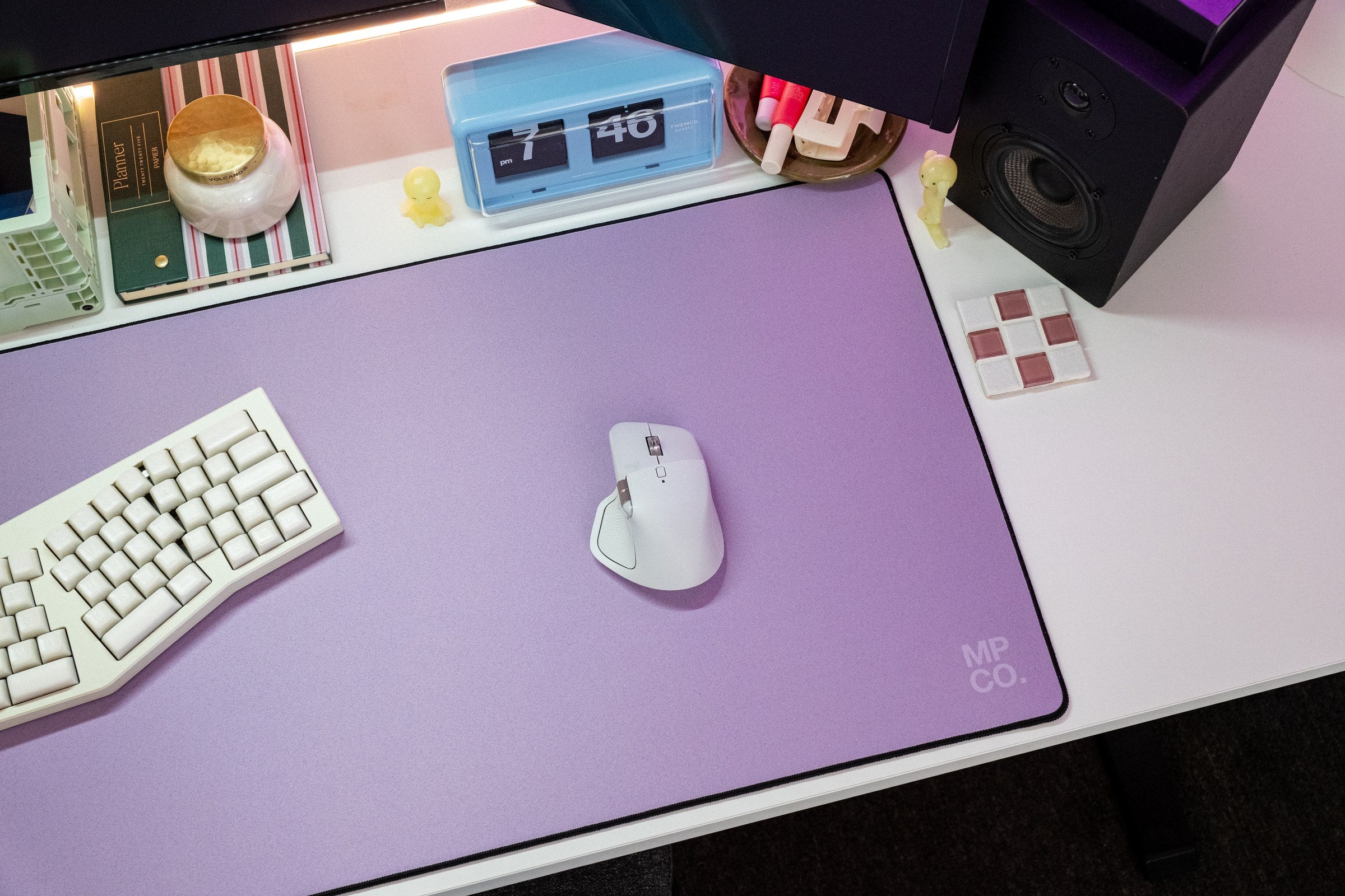 Solid Colors 2026 Summer - Wisteria desk setup