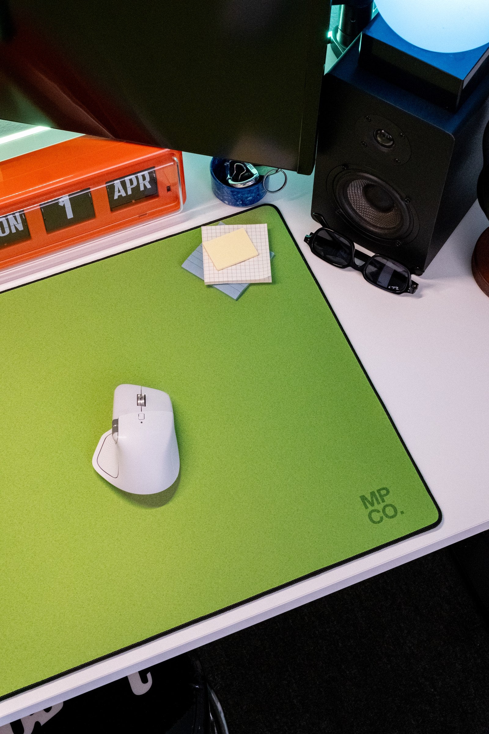 Solid Colors 2026 Summer - Key Lime desk setup