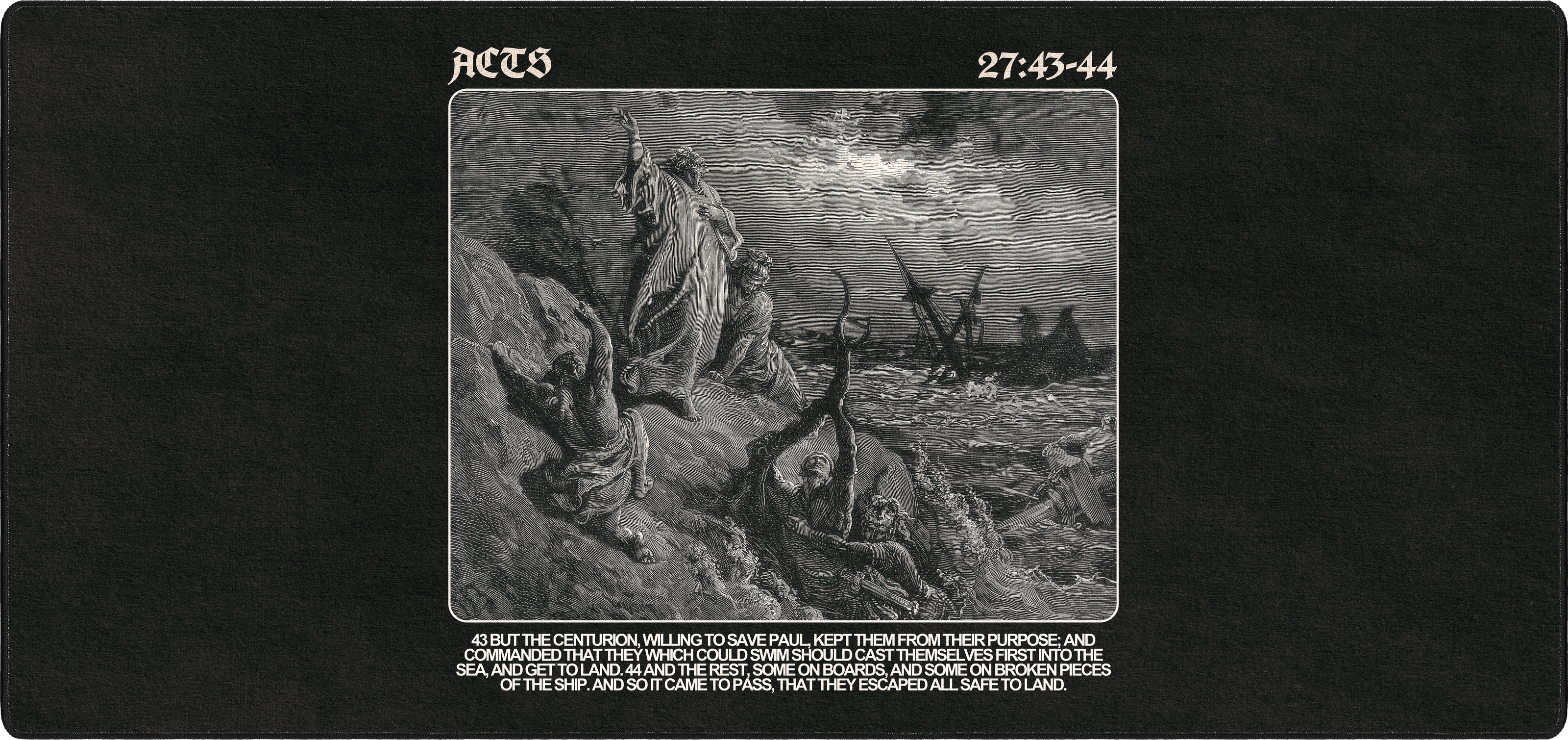Acts 27:43-44 mousepad thumbnail, Original, Large/XXL