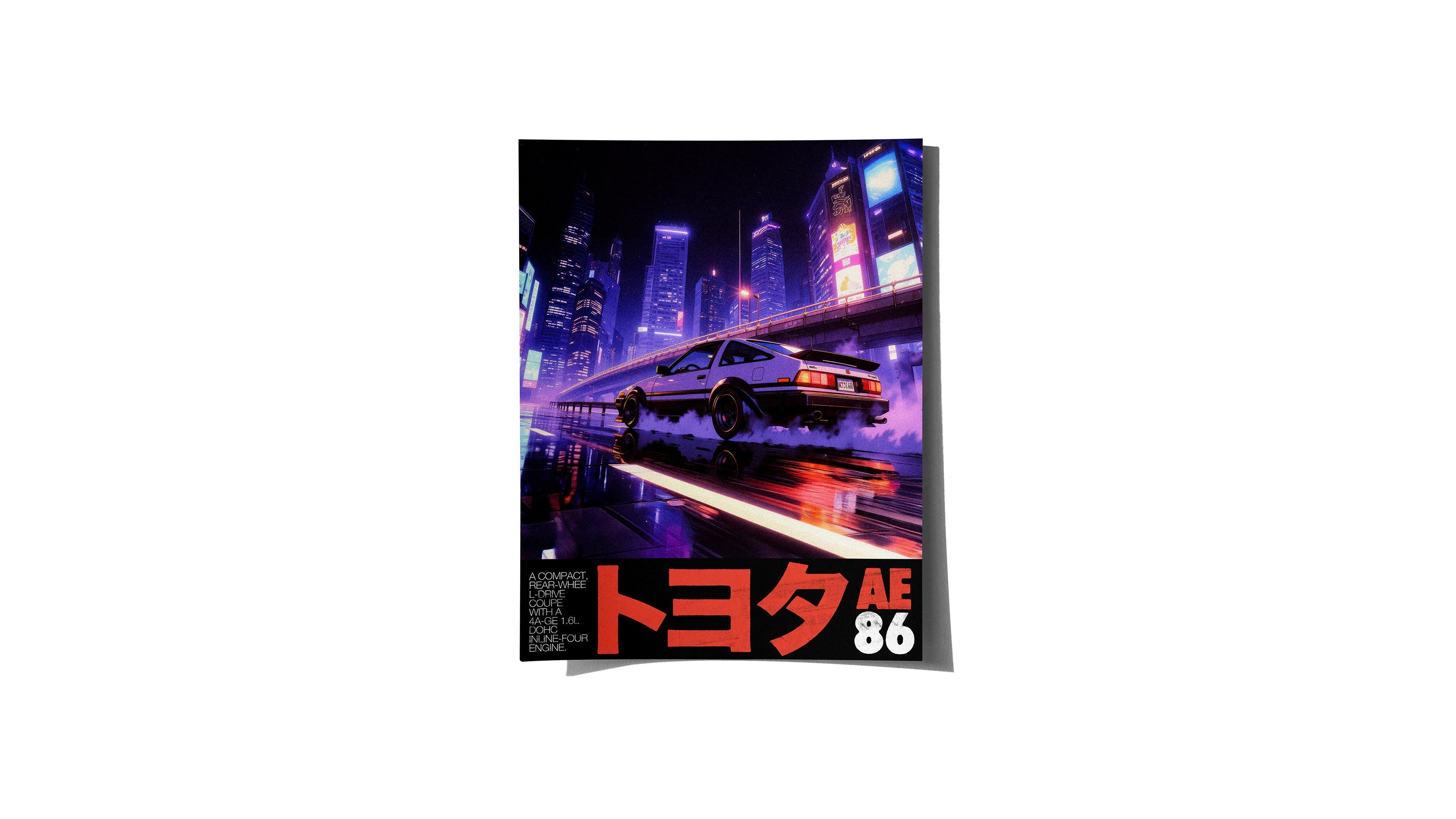 AE86- Medium Poster - The Mousepad Company