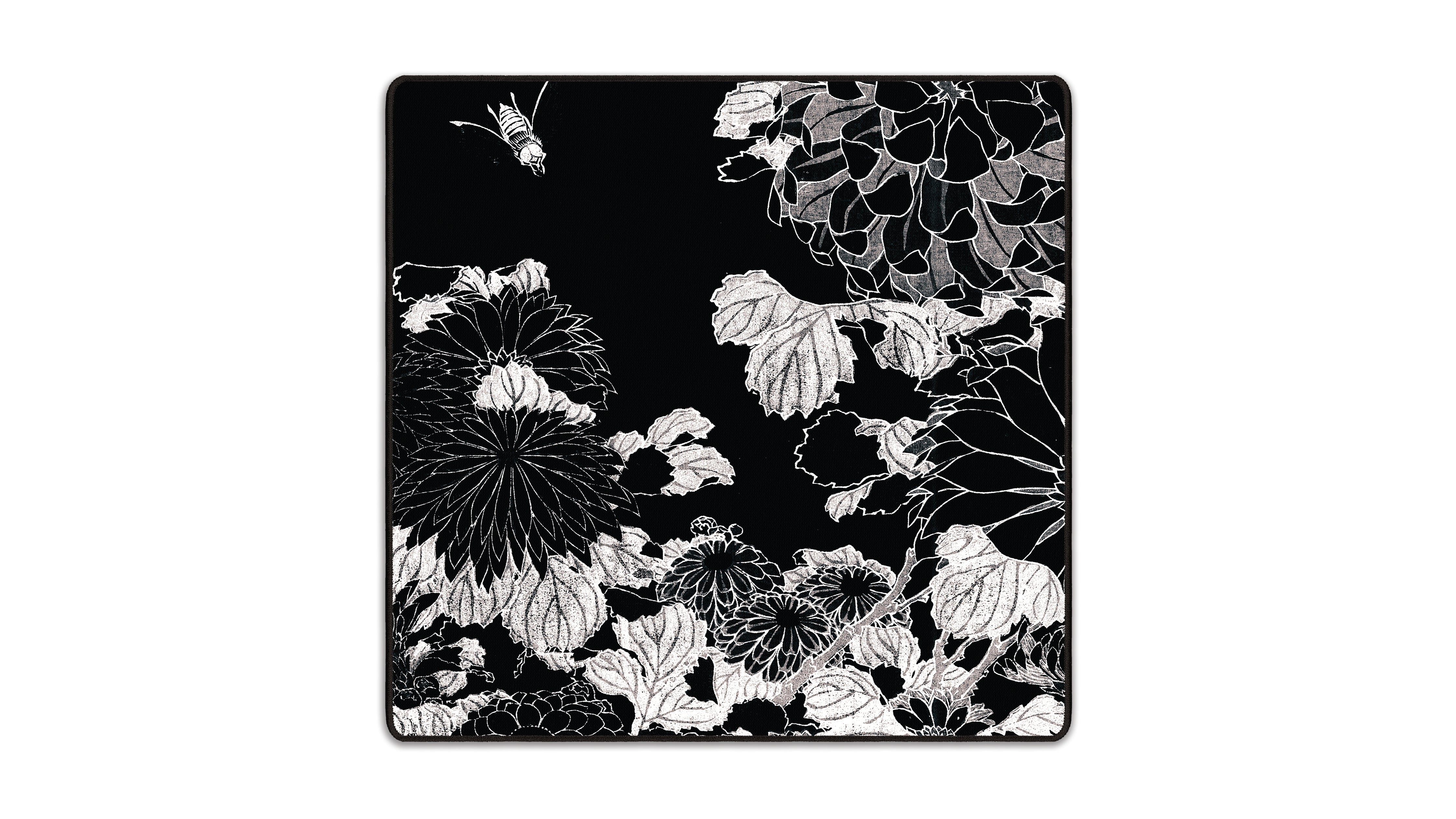 Chrysanthemums and Bee, by Hokusai - The Mousepad Company