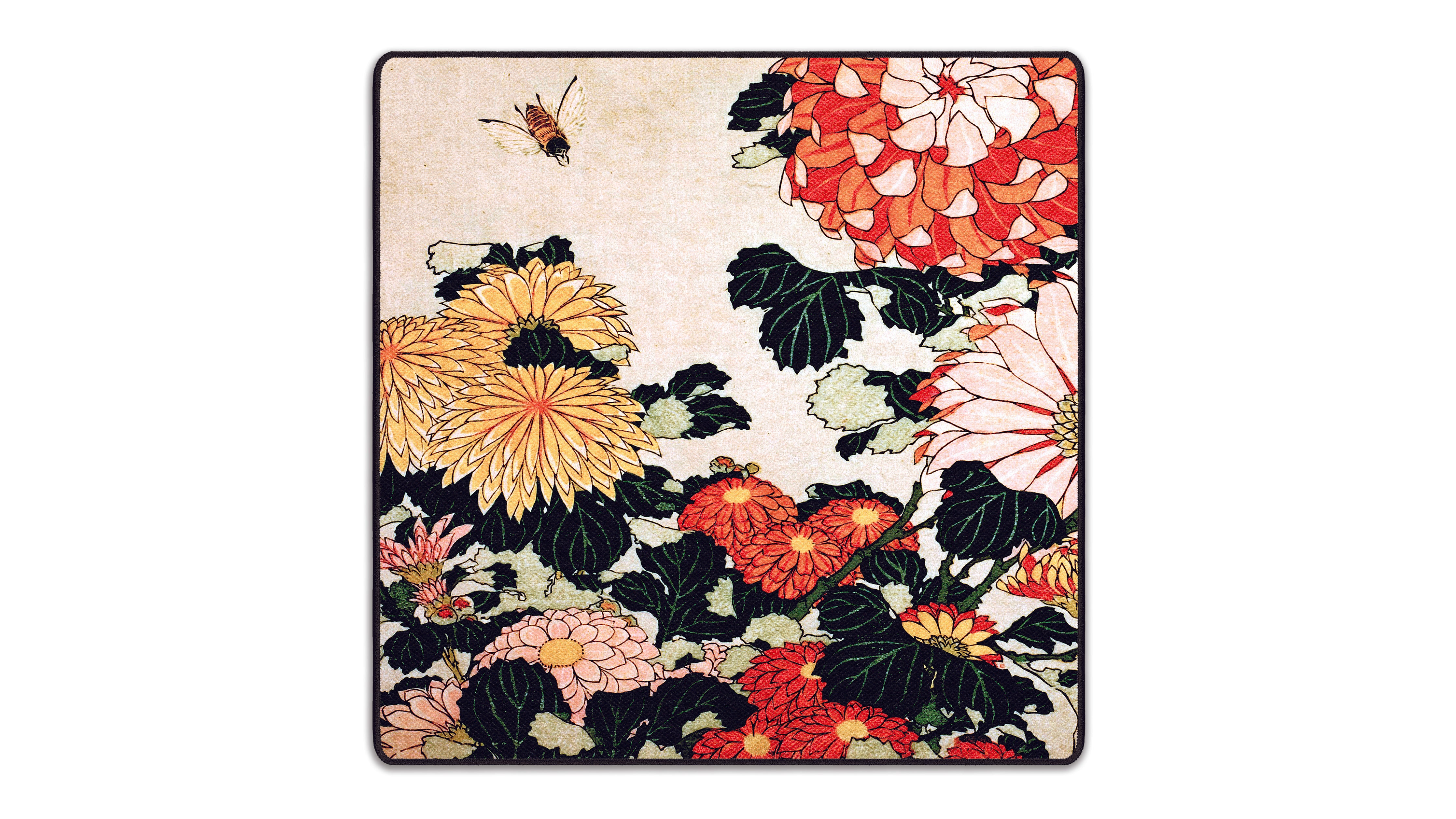 Chrysanthemums and Bee, by Hokusai - The Mousepad Company