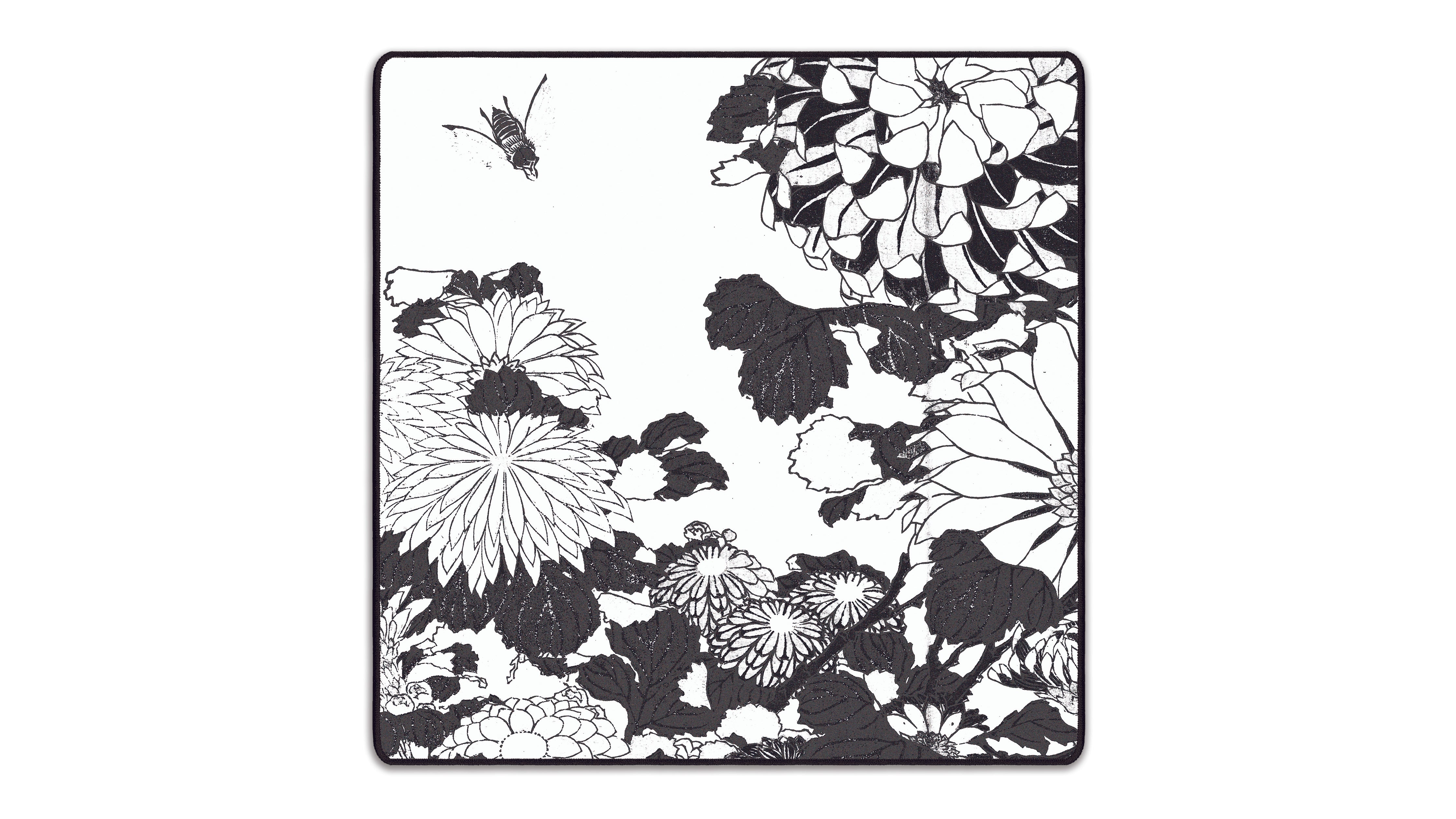 Chrysanthemums and Bee, by Hokusai - The Mousepad Company