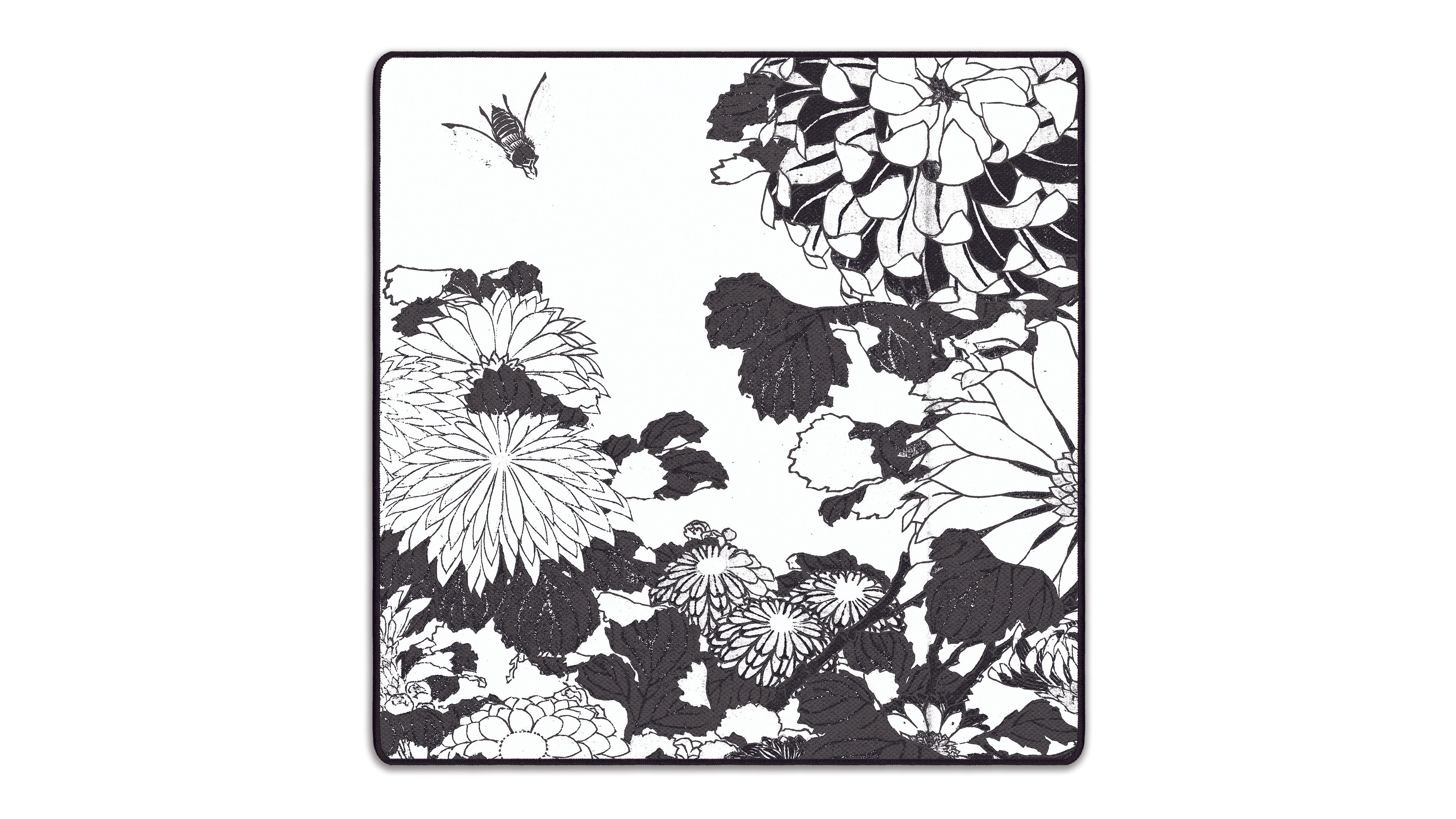 Chrysanthemums and Bee, by Hokusai - The Mousepad Company