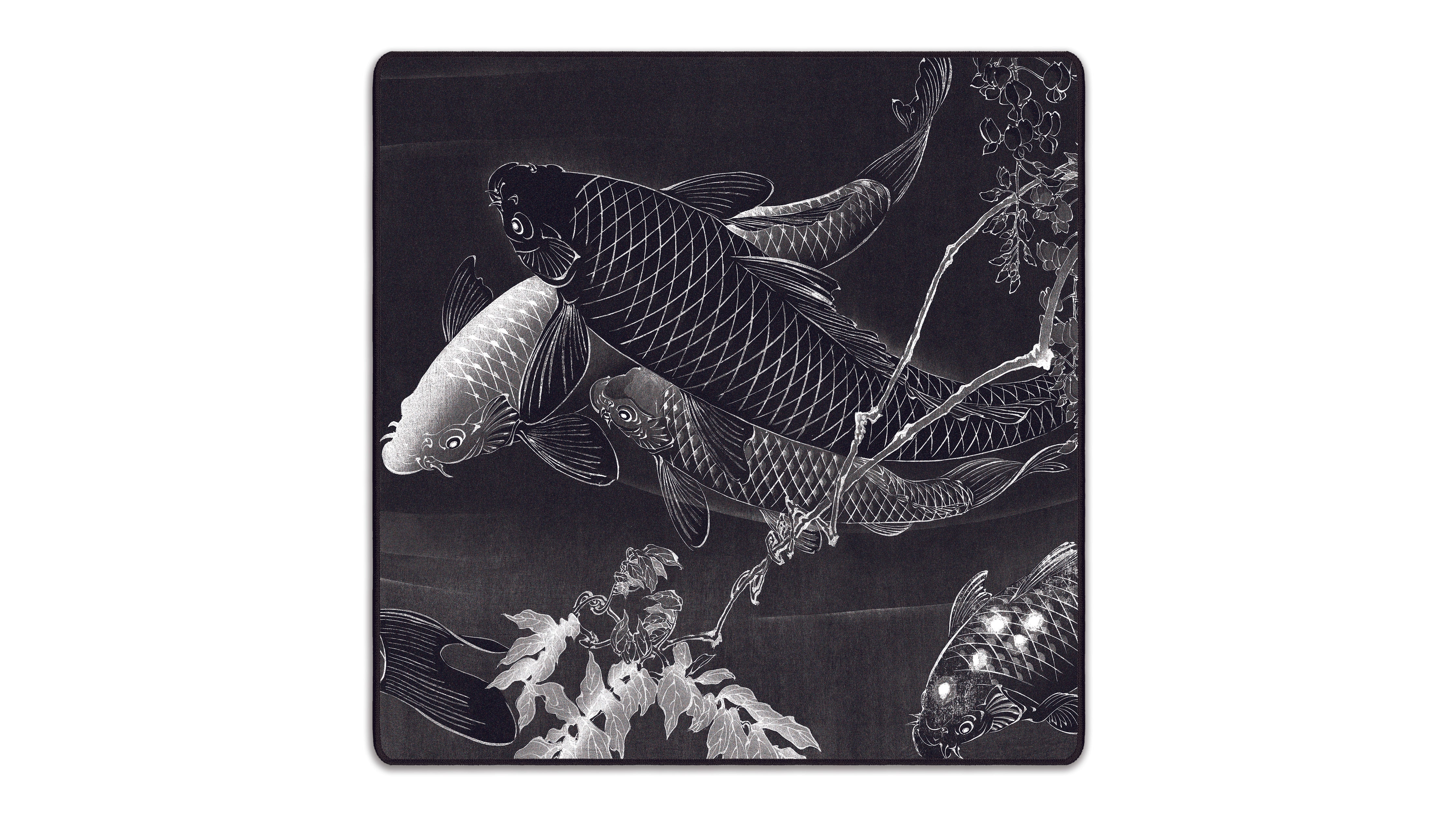 Carp with Wisteria, by Yoshitoshi - The Mousepad Company