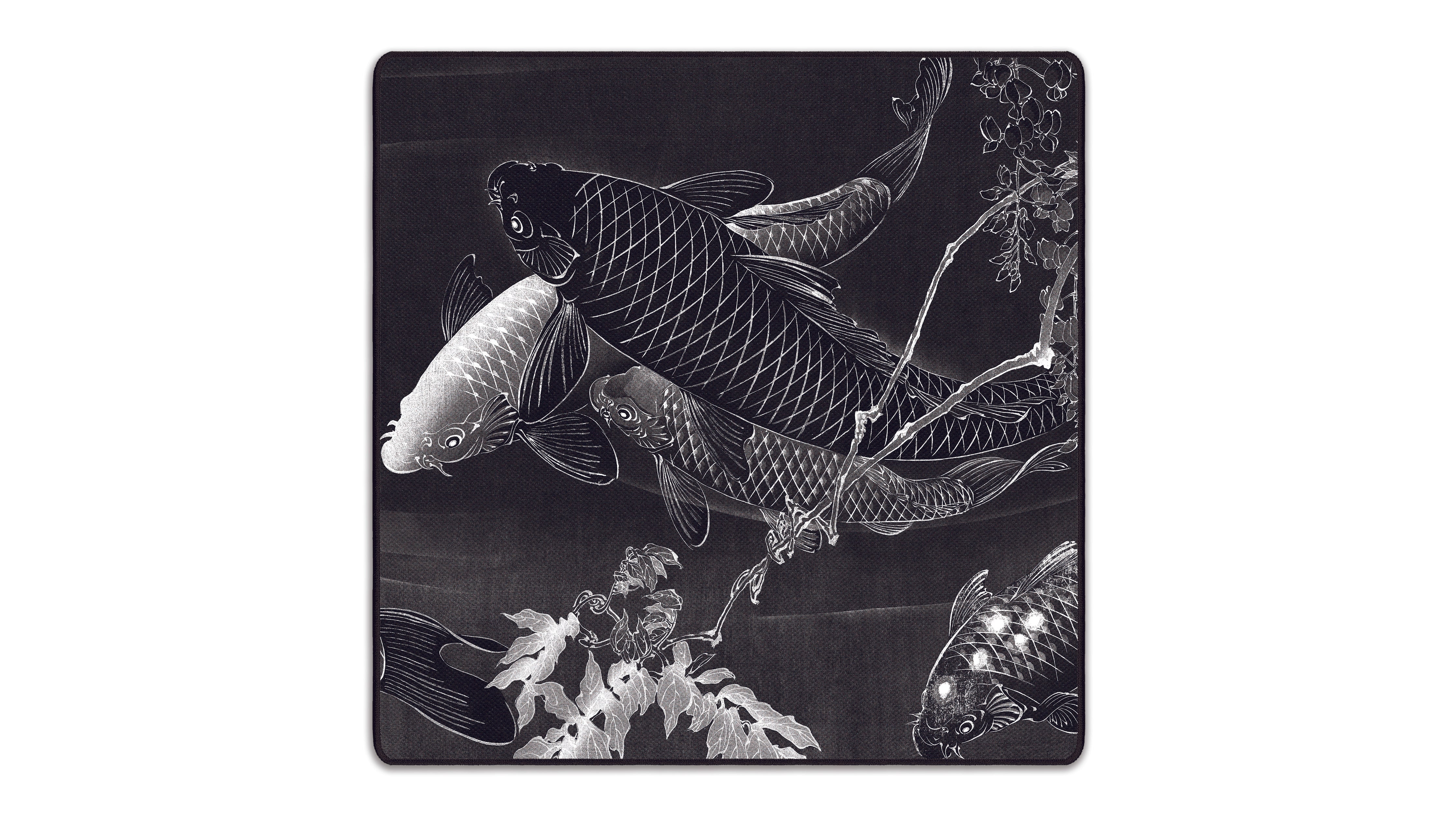 Carp with Wisteria, by Yoshitoshi - The Mousepad Company