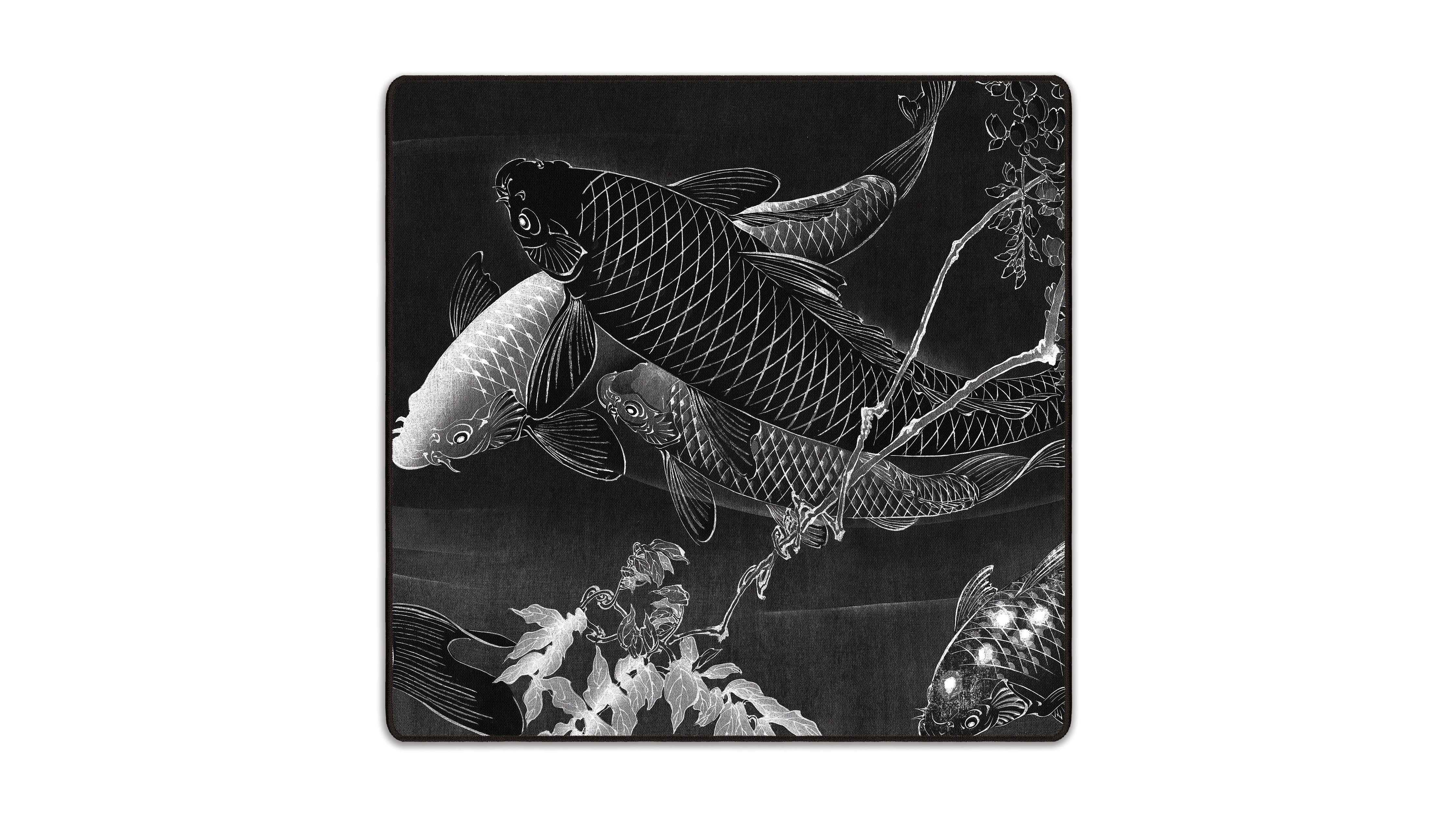 Carp with Wisteria, by Yoshitoshi - The Mousepad Company