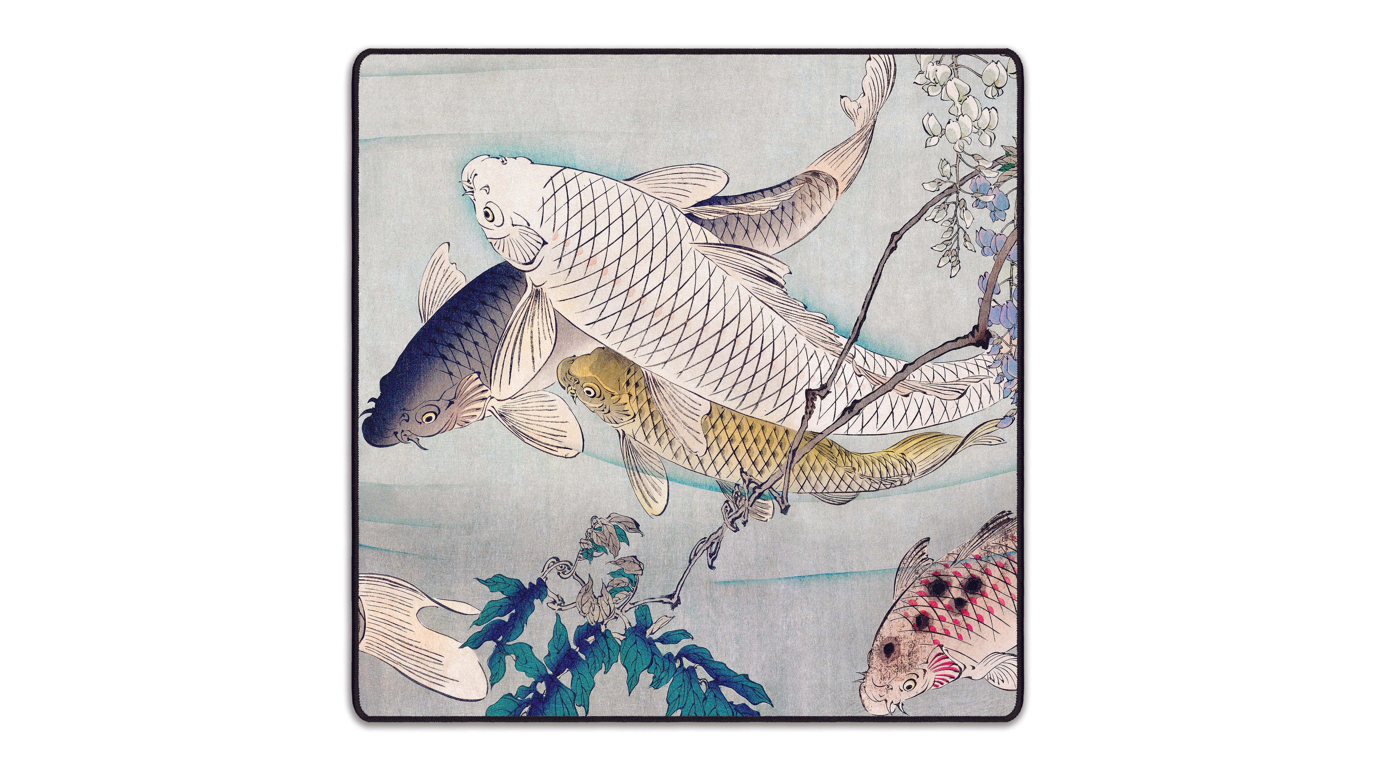 Carp with Wisteria, by Yoshitoshi - The Mousepad Company