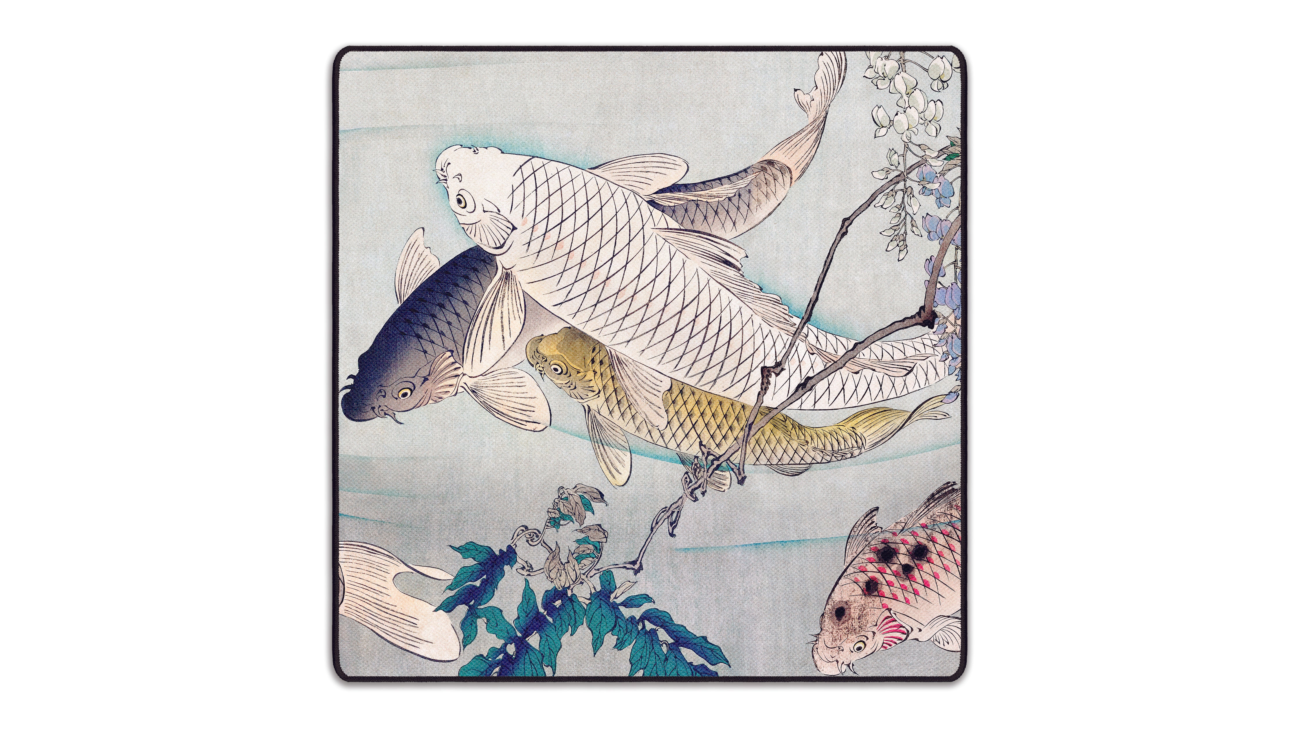 Carp with Wisteria, by Yoshitoshi - The Mousepad Company