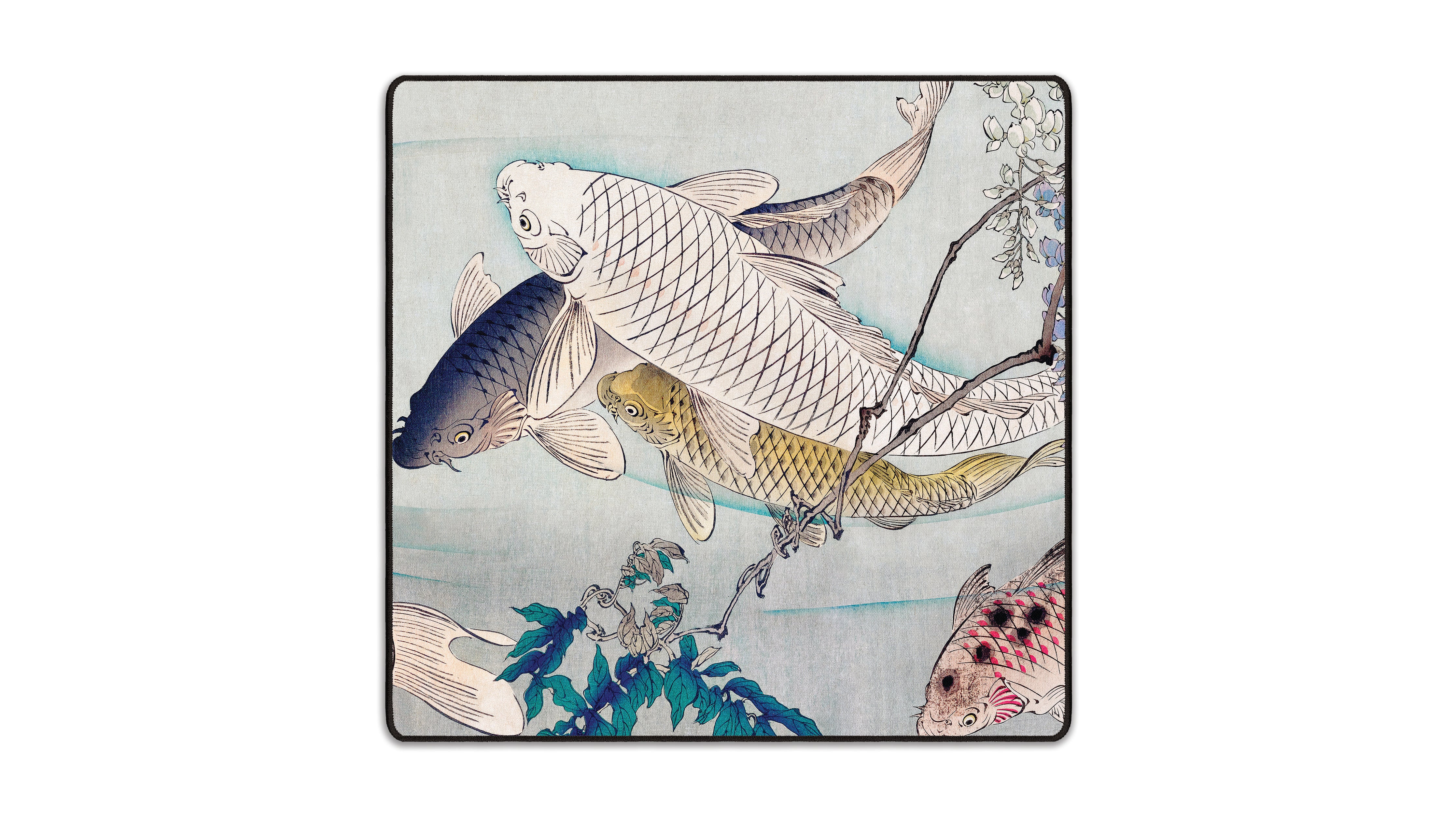 Carp with Wisteria, by Yoshitoshi - The Mousepad Company