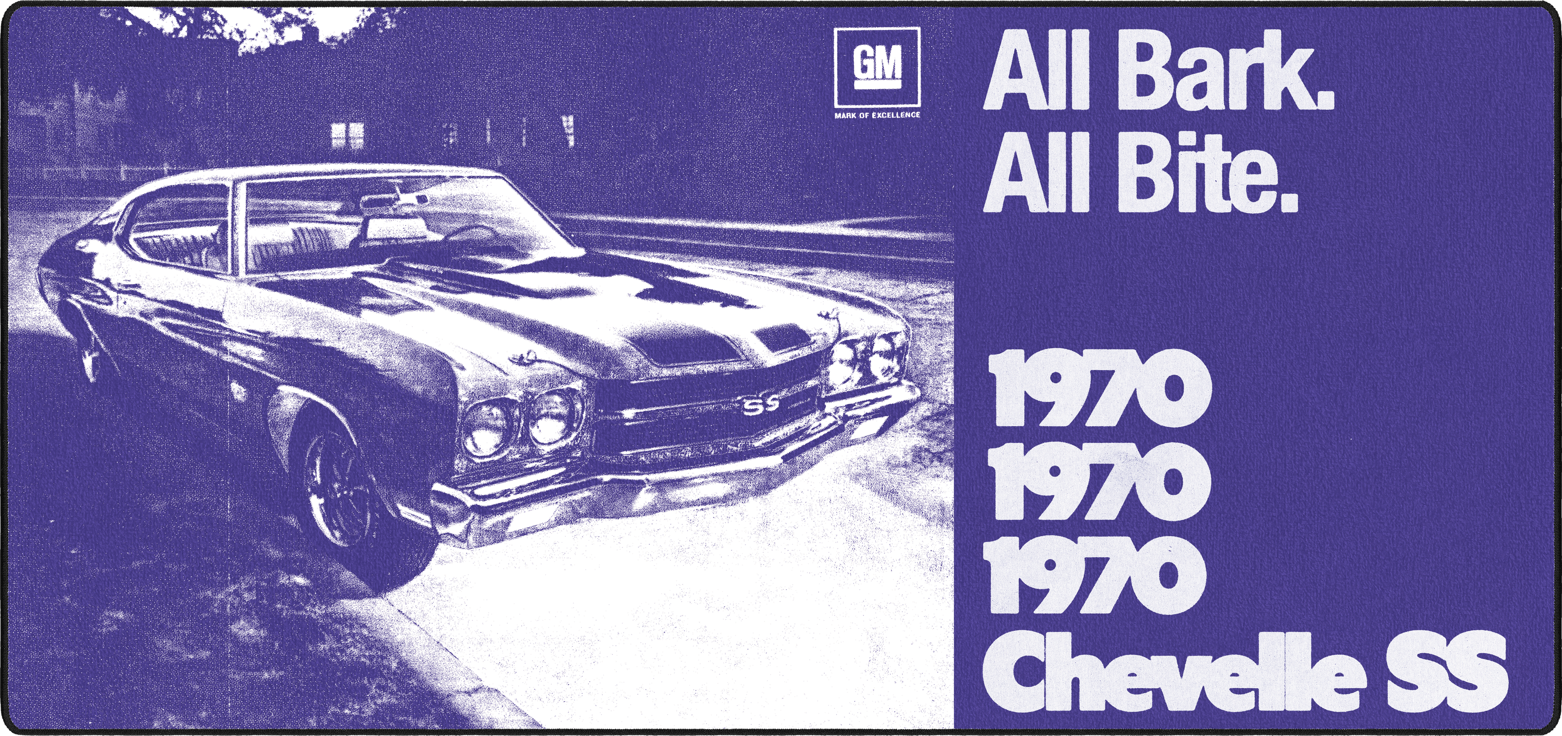 Chevelle SS mousepad thumbnail, Blue, Large/XXL