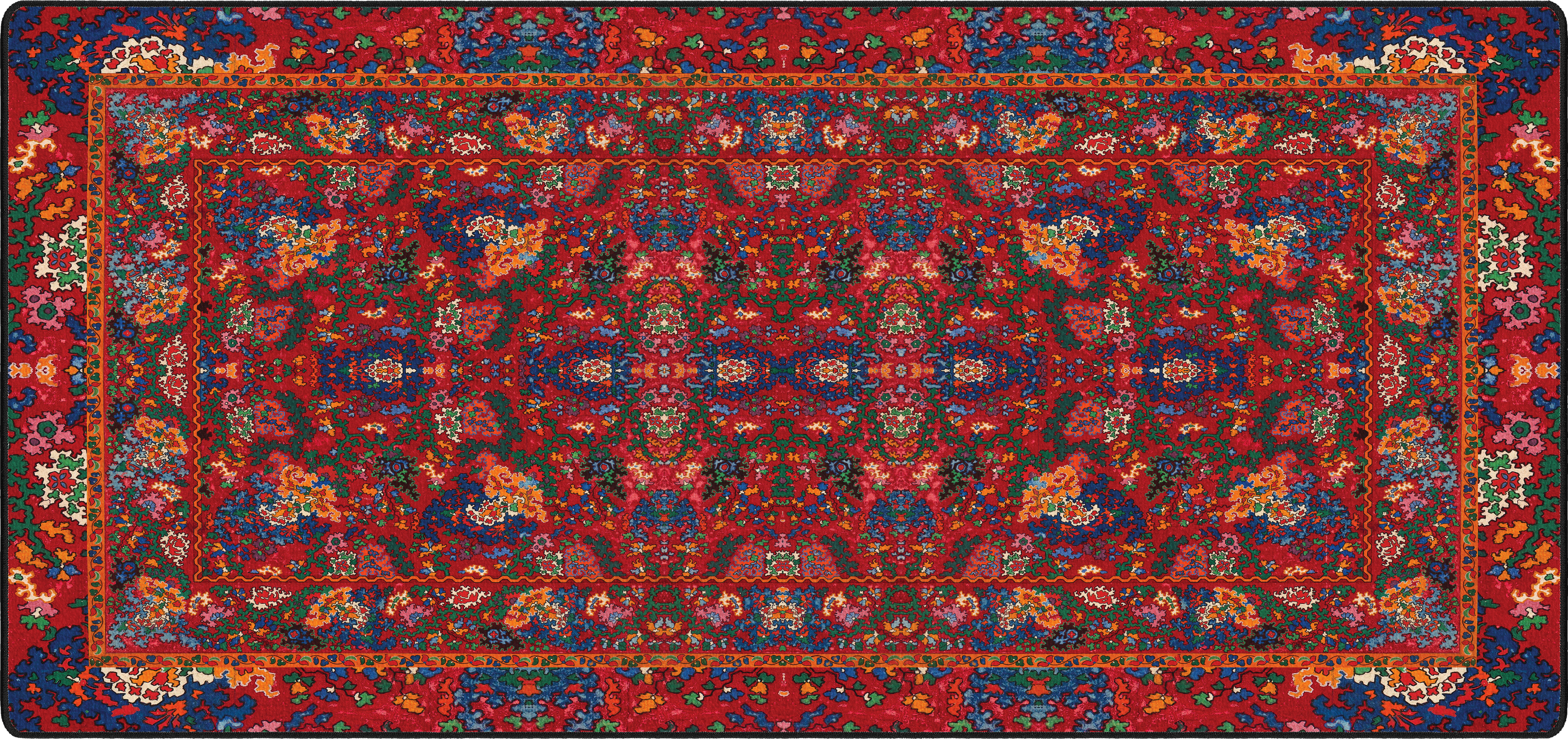 Cobalt and Clover mousepad thumbnail, Red/Blue, Large/XXL