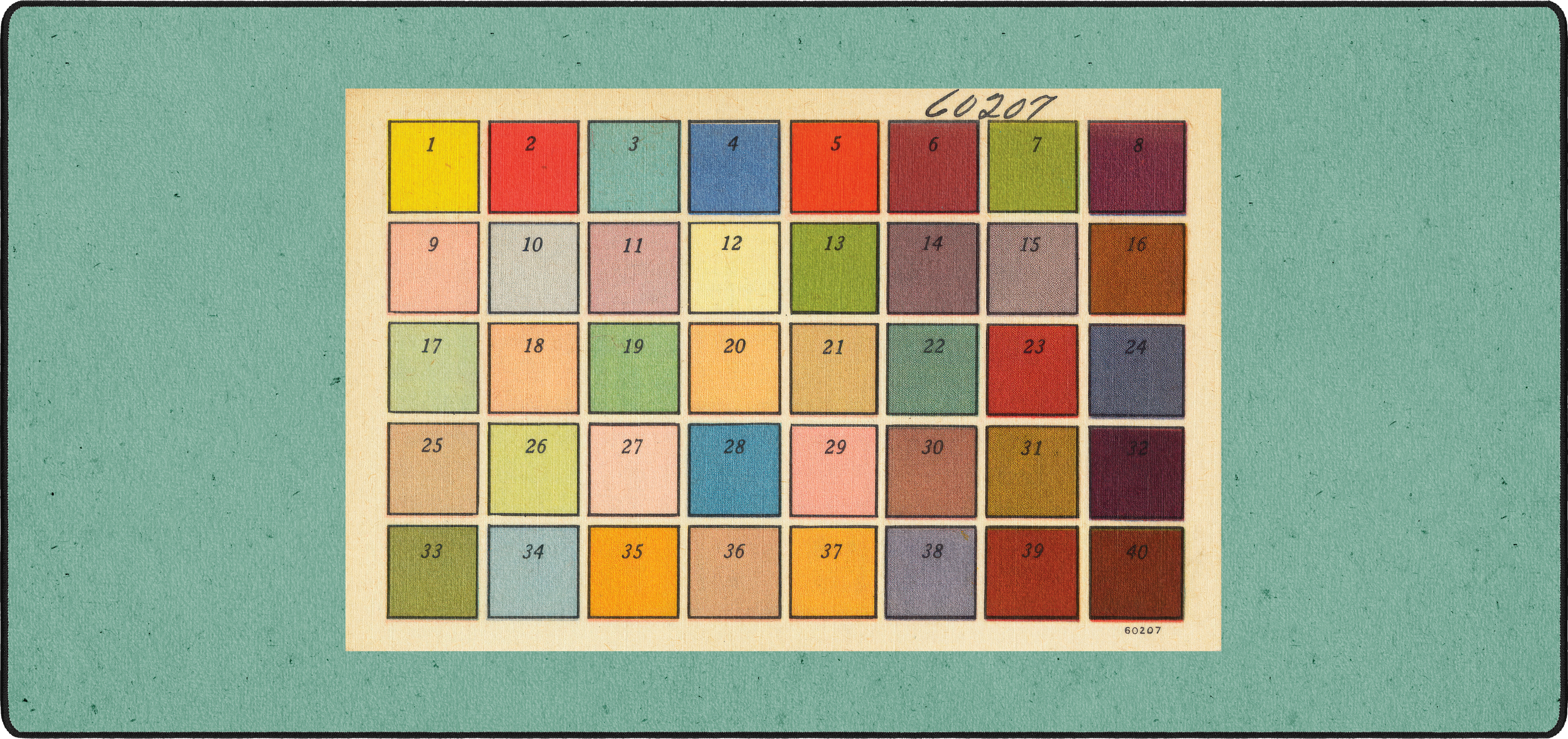 Color Pallete mousepad thumbnail, Mint, Large/XXL