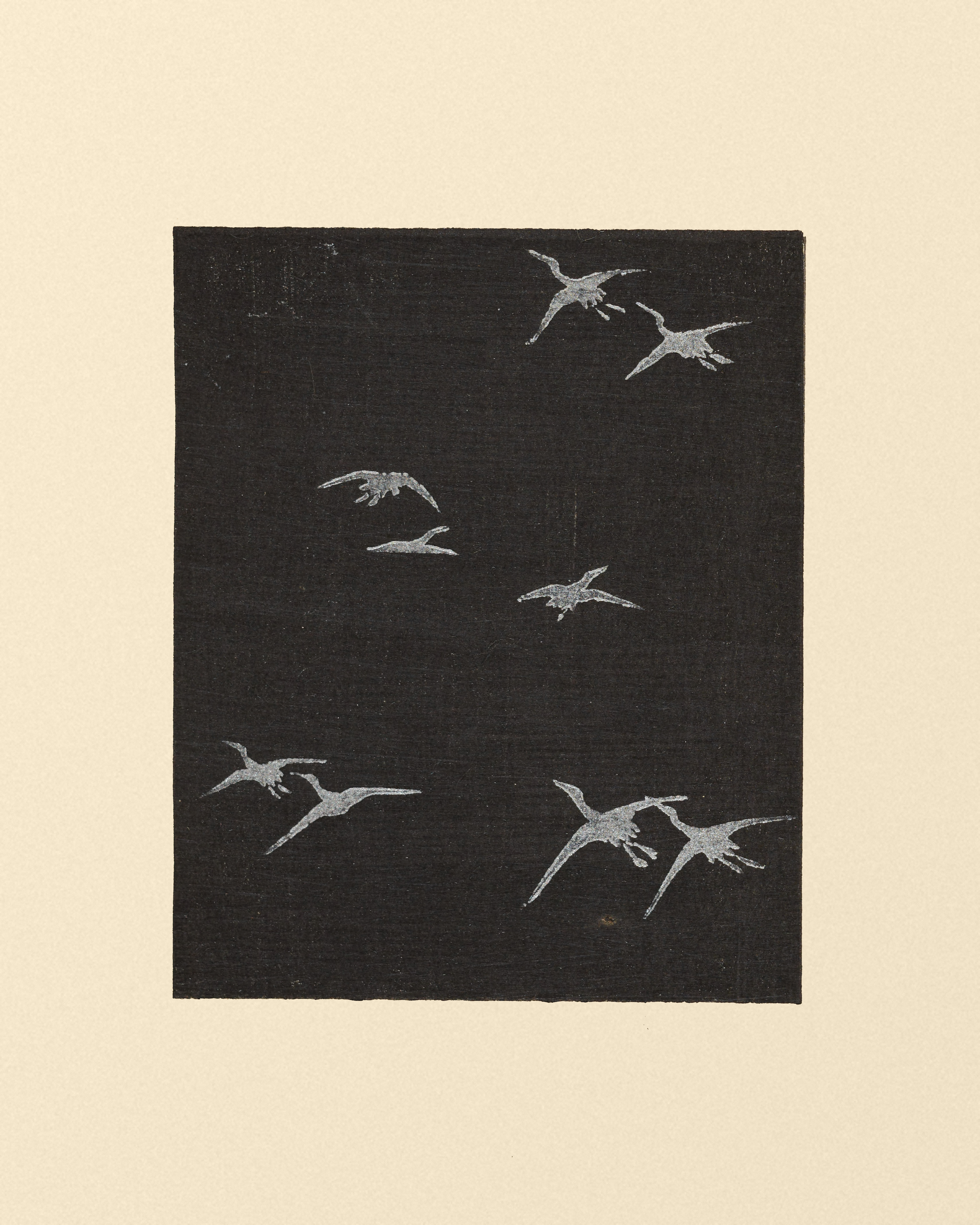 Cranes at Night, in the Style of Kamisaka Sekka - The Mousepad Company