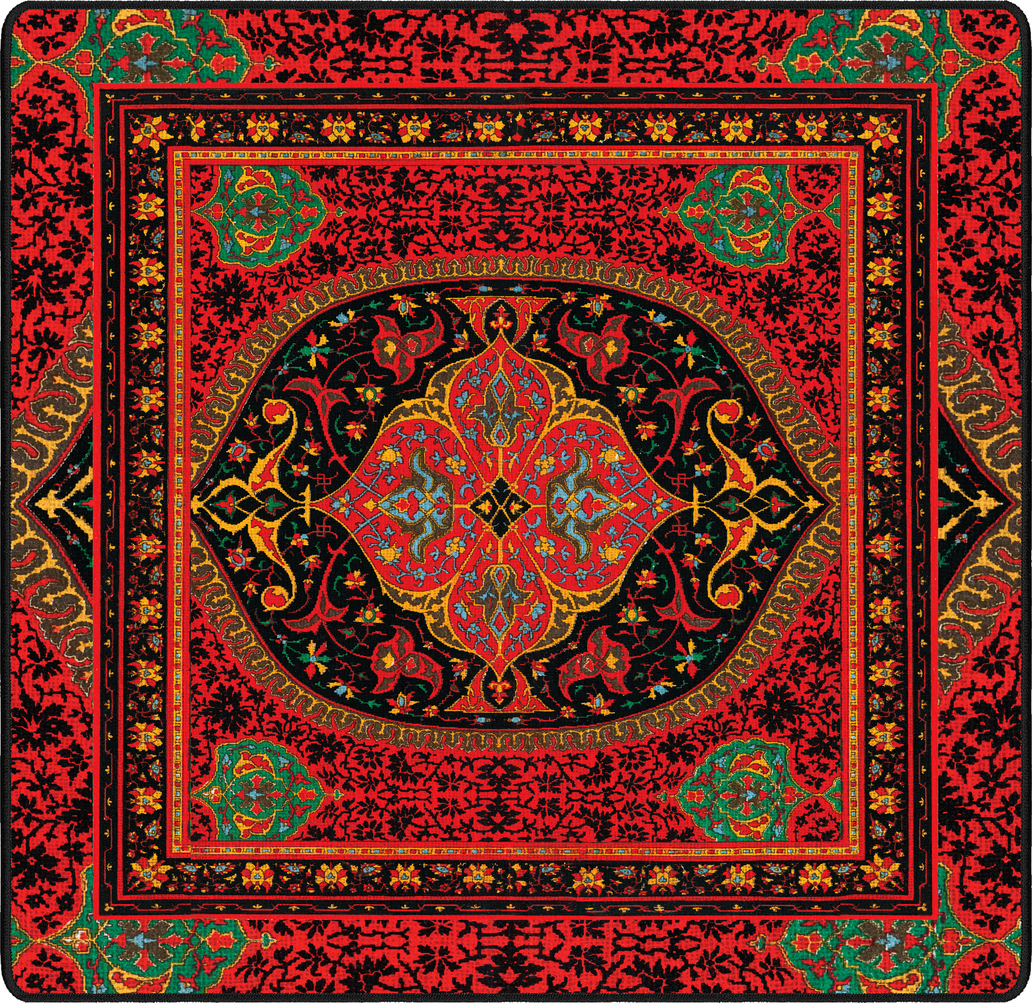 Crimson Lotus mousepad thumbnail, Red/Amber, Medium/Small