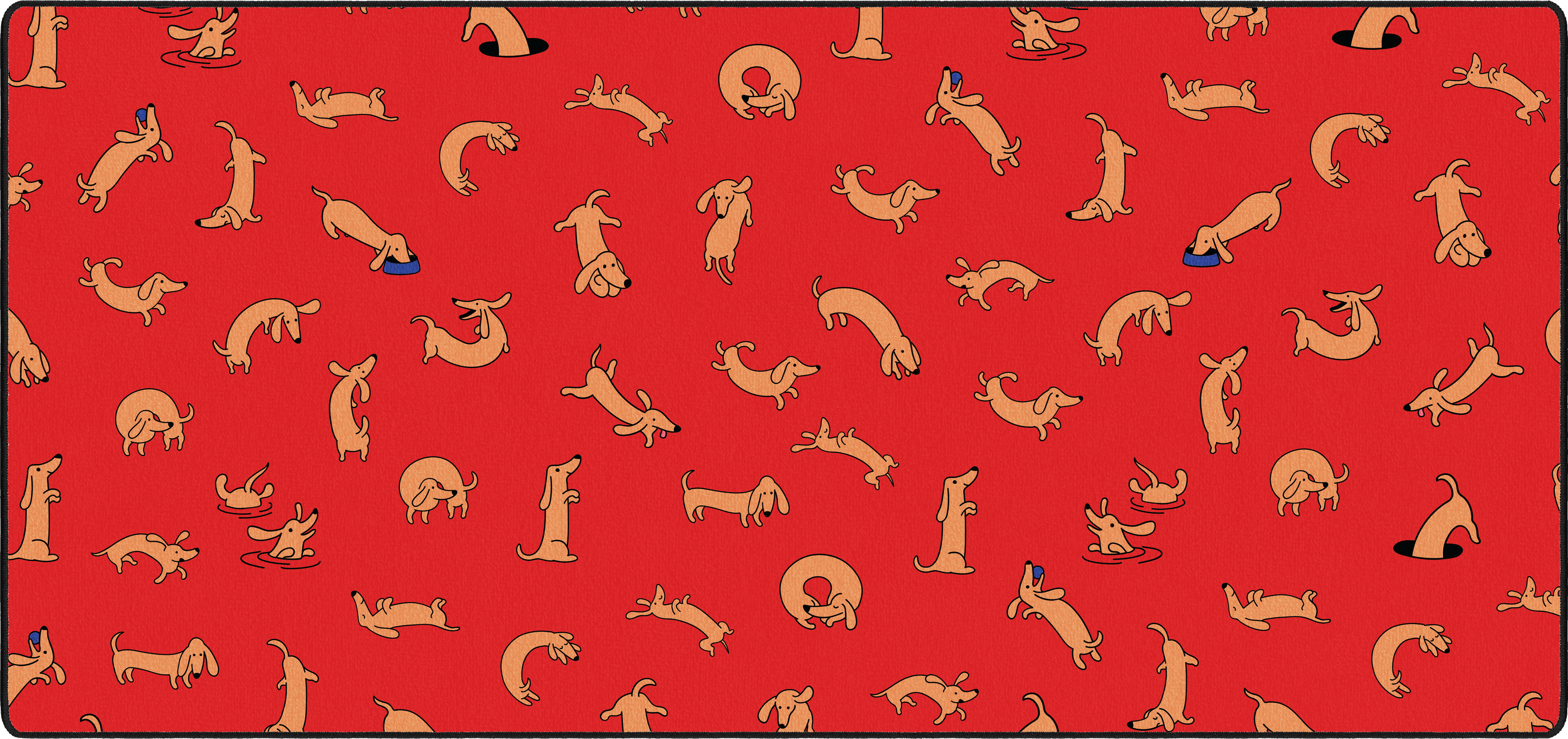 Dachshund mousepad thumbnail, Red, Large/XXL