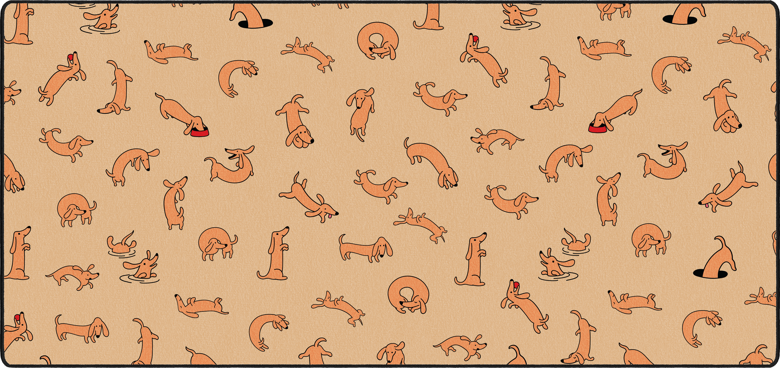 Dachshund mousepad thumbnail, Tan, Large/XXL