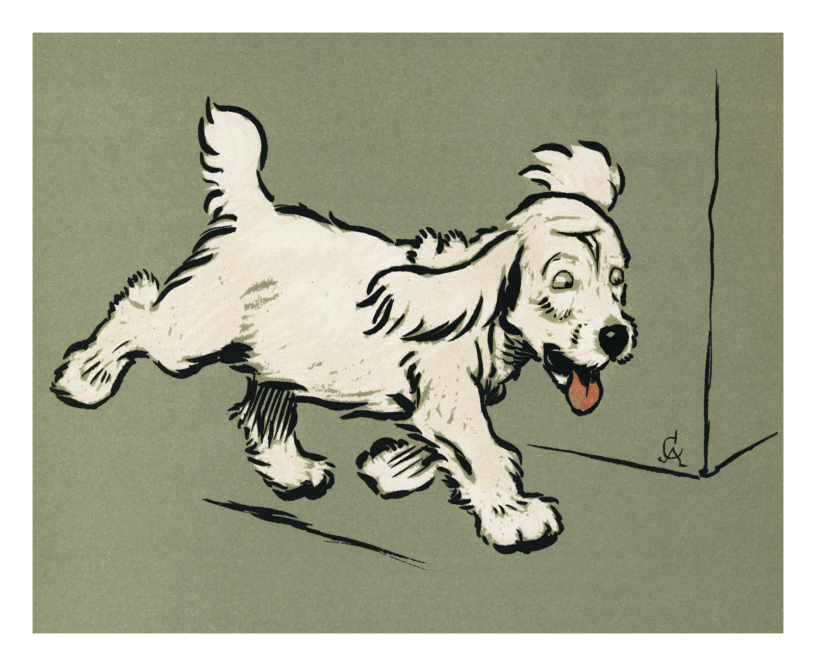 Playful Dog, by Kuniyoshi Utagawa