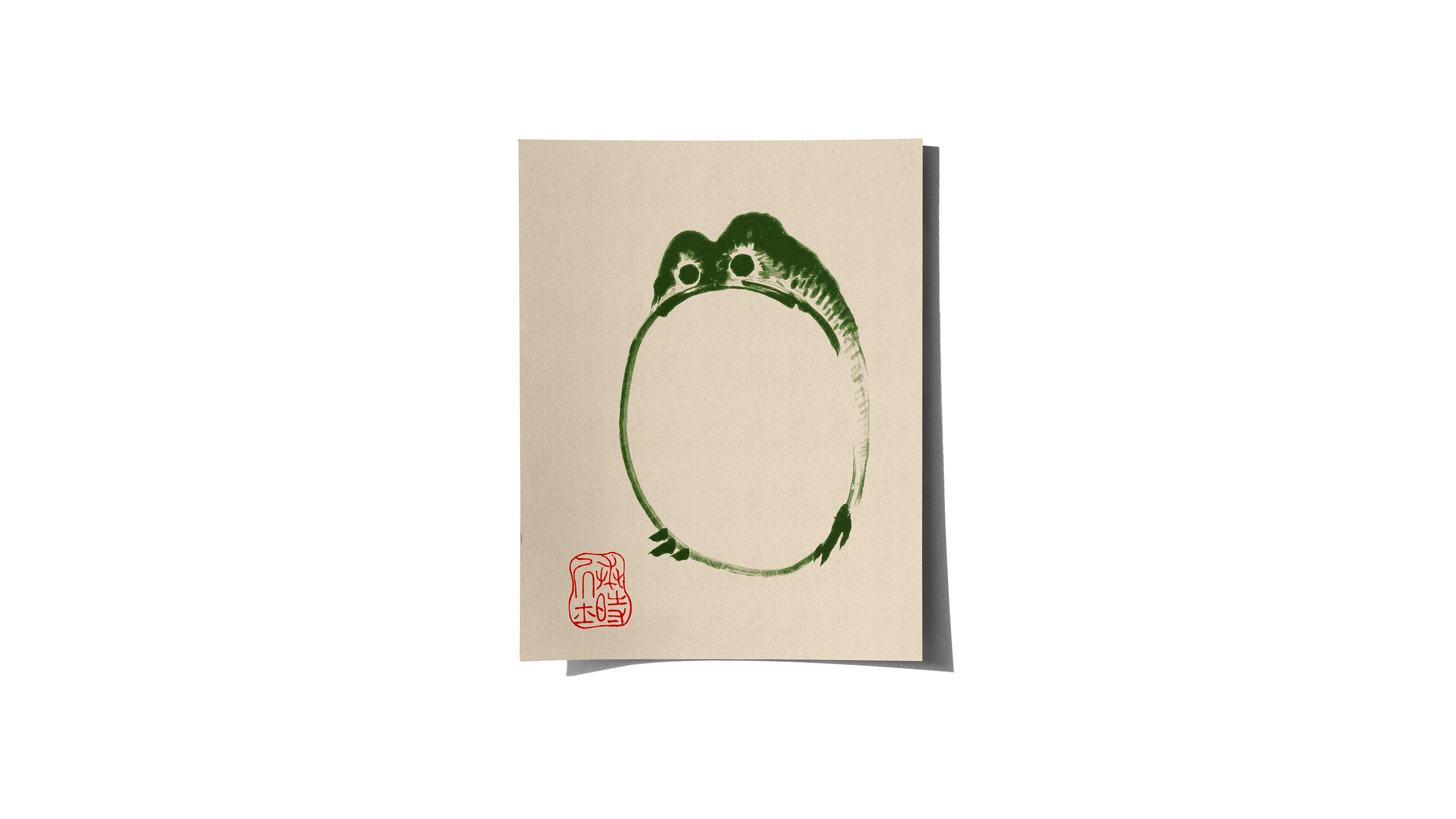 Pudgy - The Frog, by Matsumoto Hoji - Medium Poster - The Mousepad Company