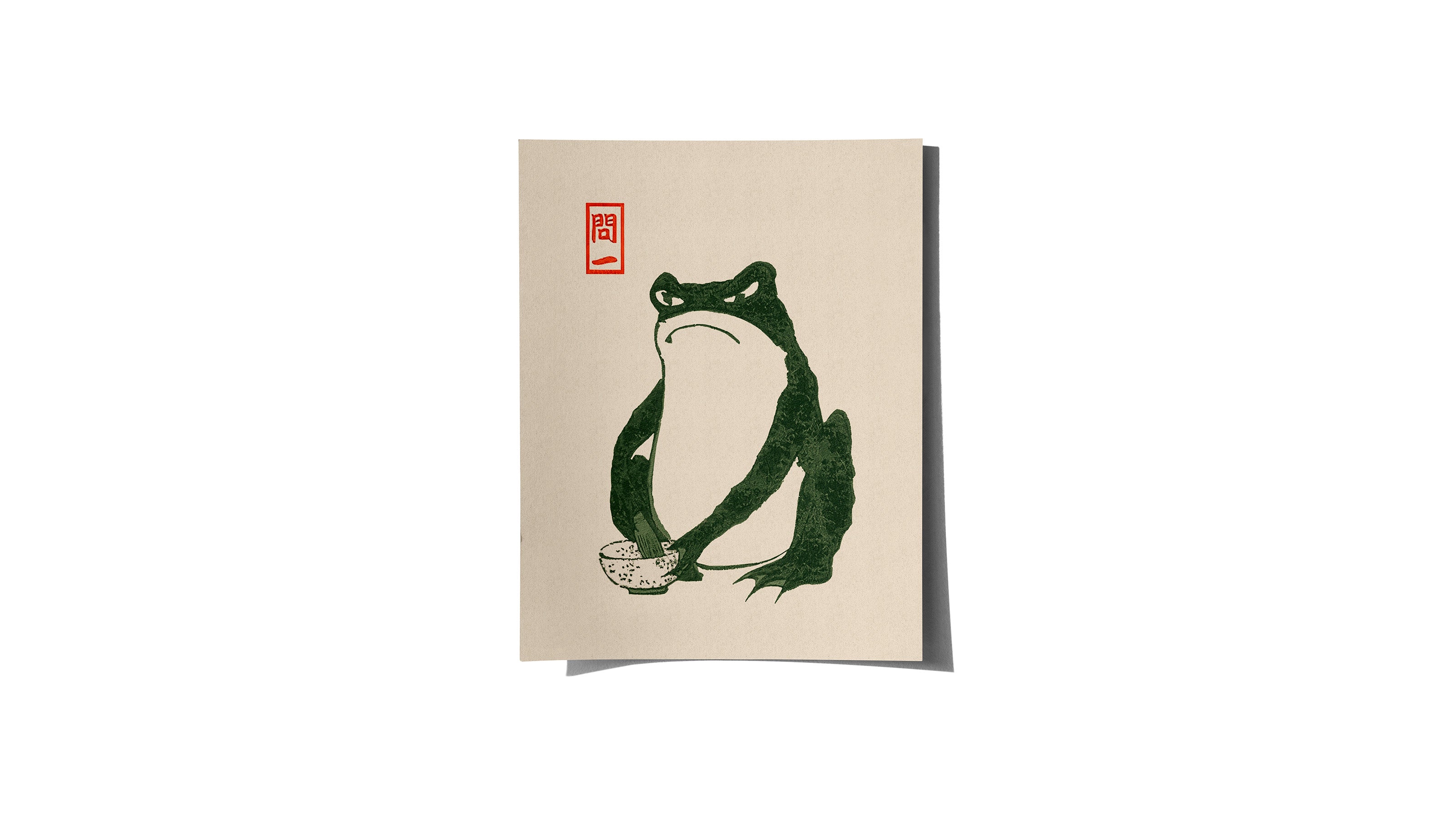 Matcha - The Frog, by Matsumoto Hoji - Medium Poster - The Mousepad Company