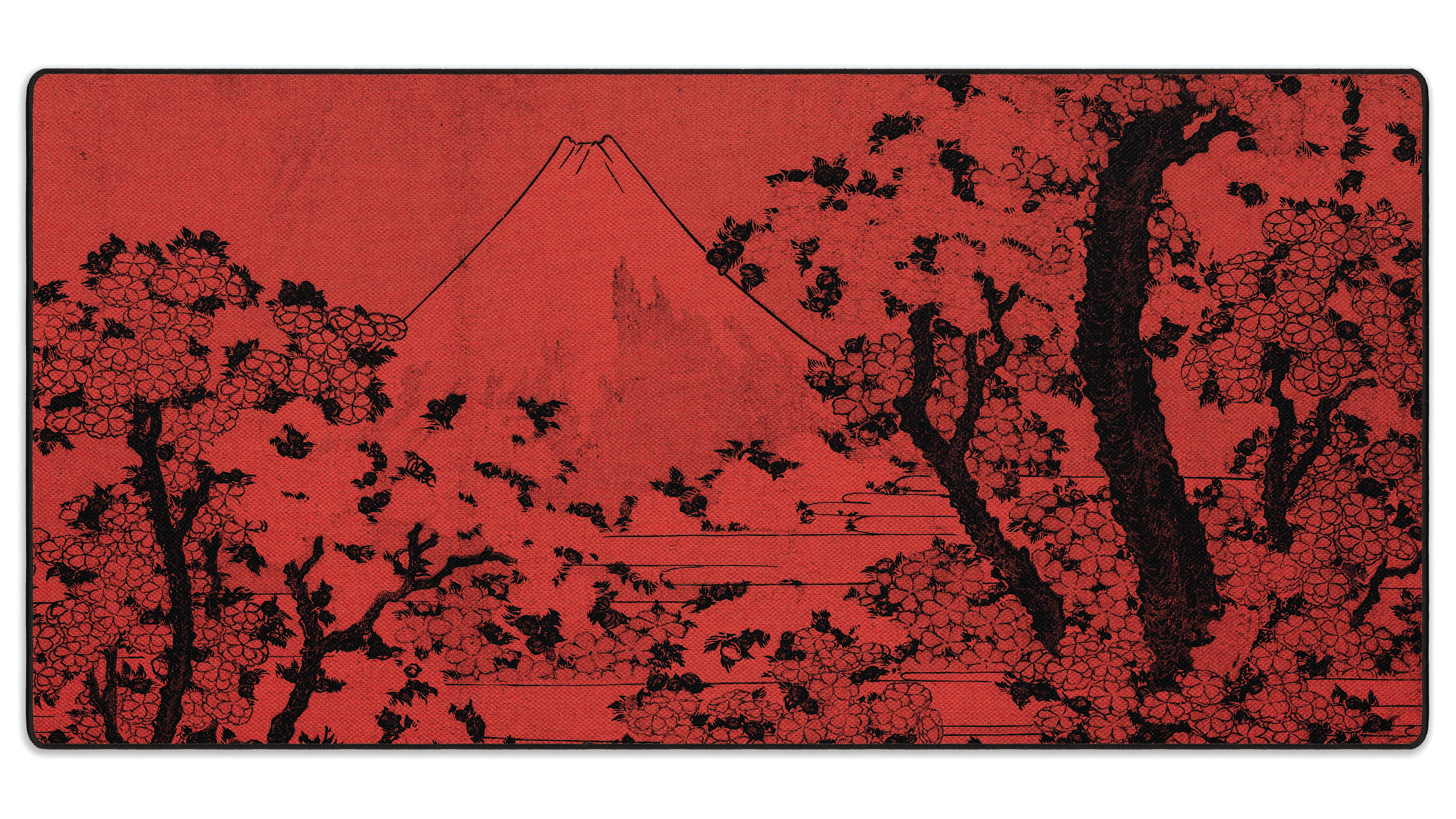 Mount Fuji with Cherry Trees in Bloom - The Mousepad Company