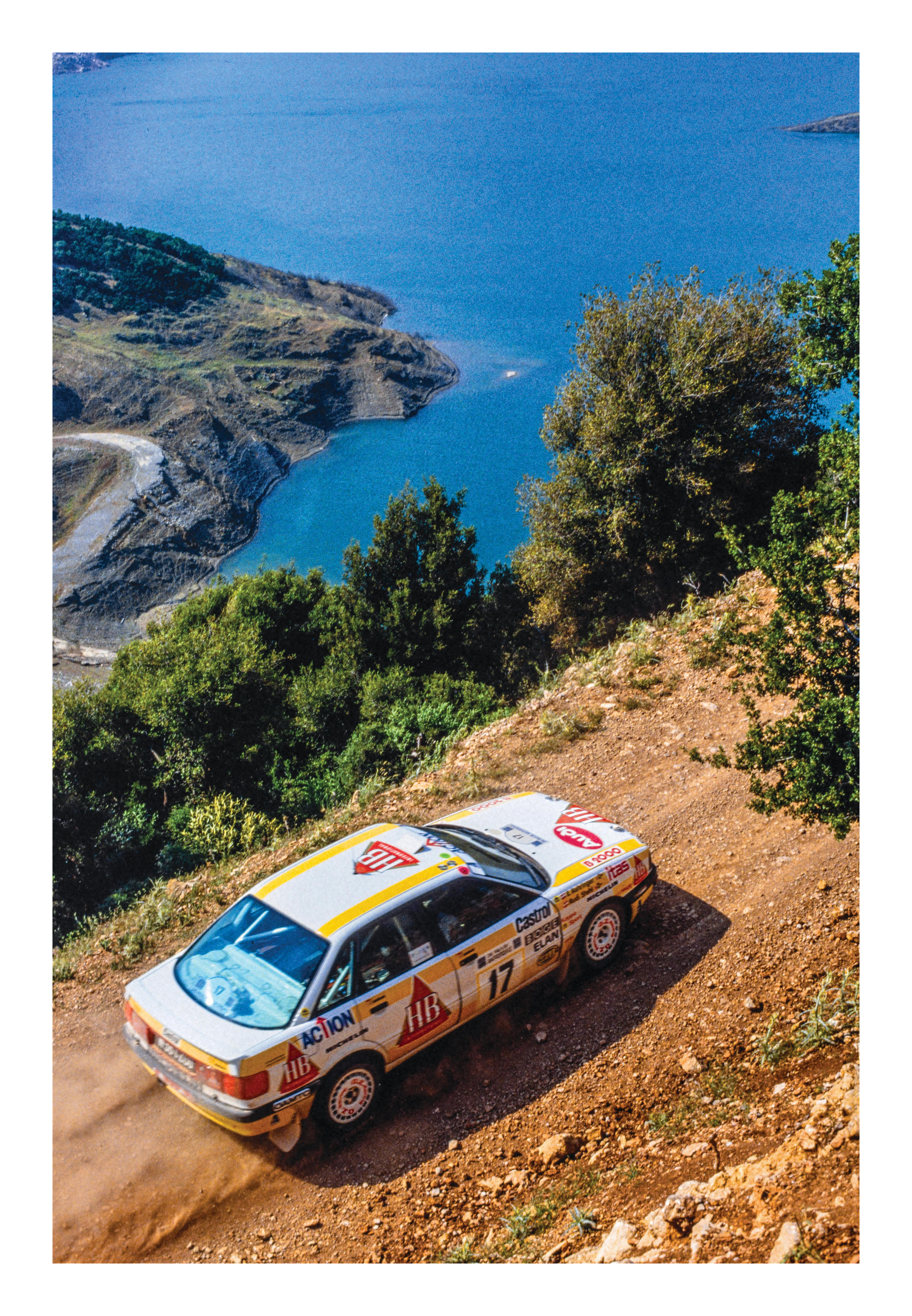 Giant Poster - 3 ft x 2 ft - Audi 90 Quattro at WRC 1989 - The Mousepad Company