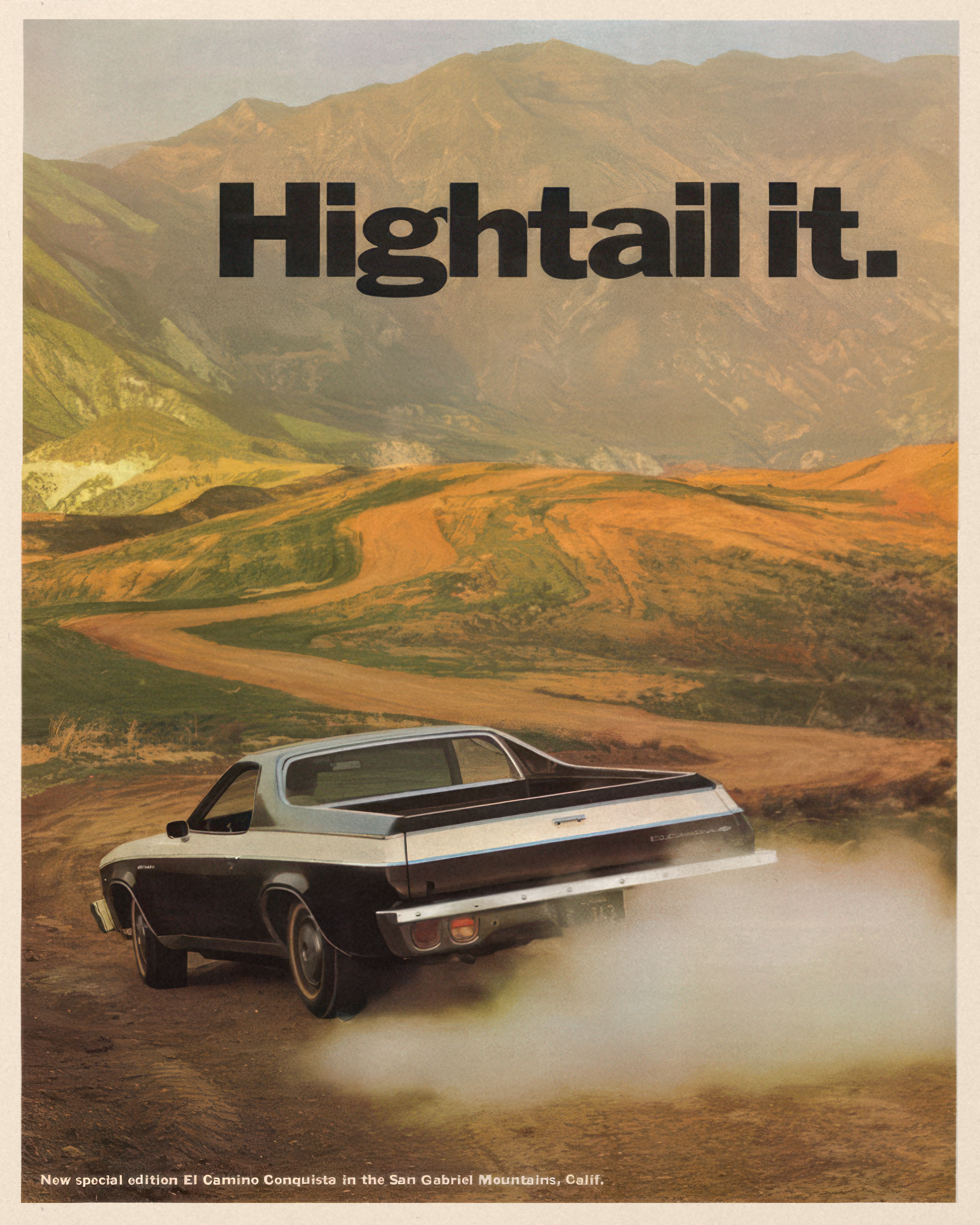 Hightail It - Chevrolet El Camino Ad - The Mousepad Company