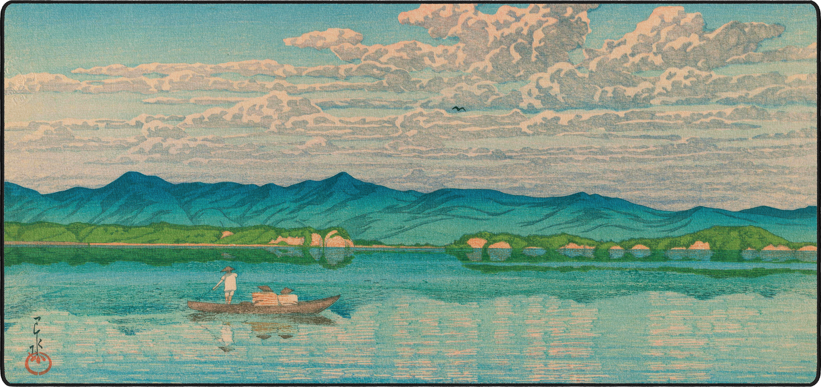 Lake Hamana, by Hasui