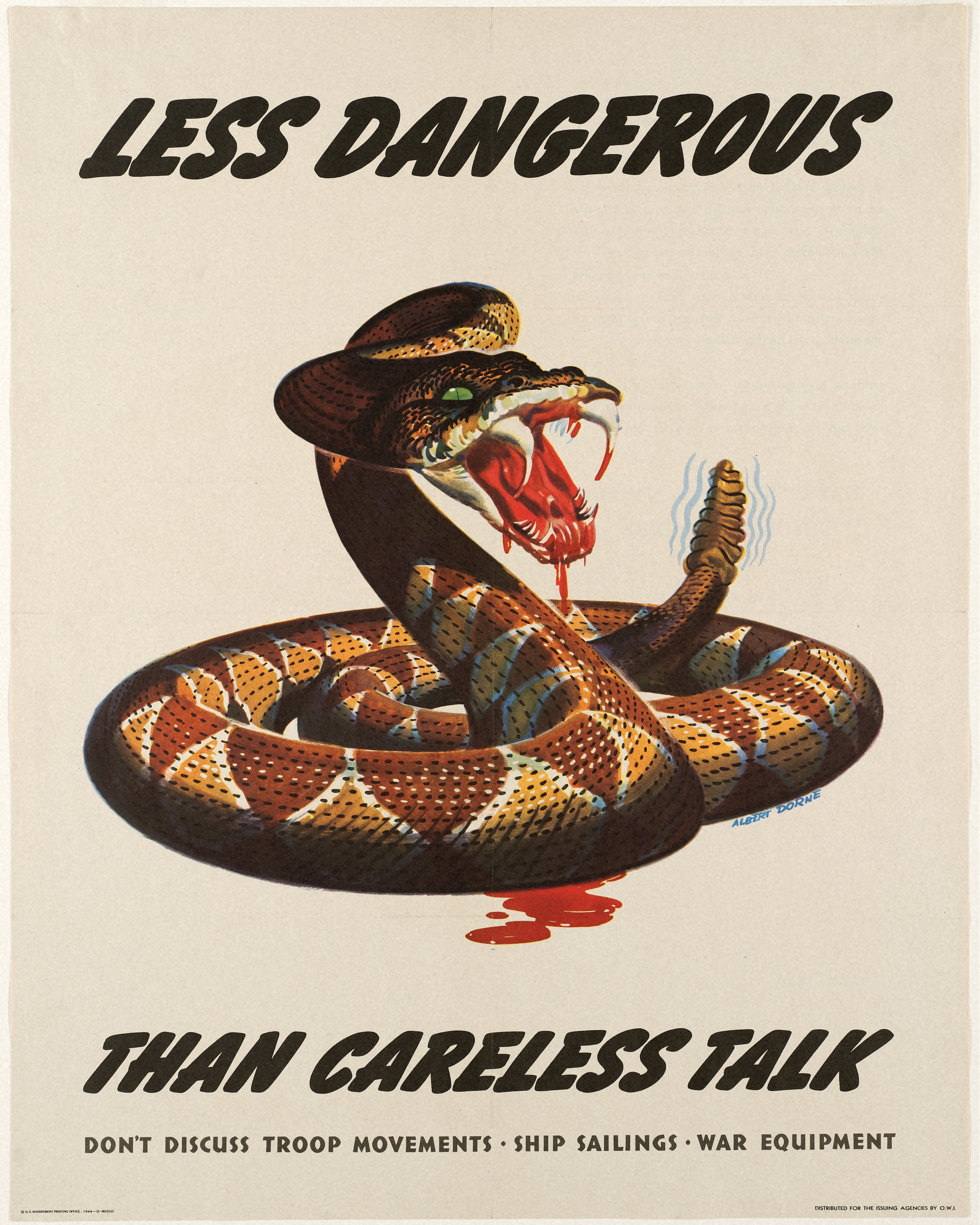 Less Dangerous Than Careless Talk, by Albert Dorne - The Mousepad Company