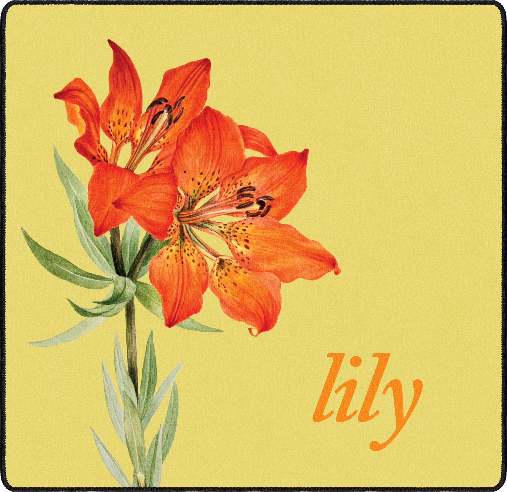 Lily mousepad thumbnail, Yellow, Medium/Small