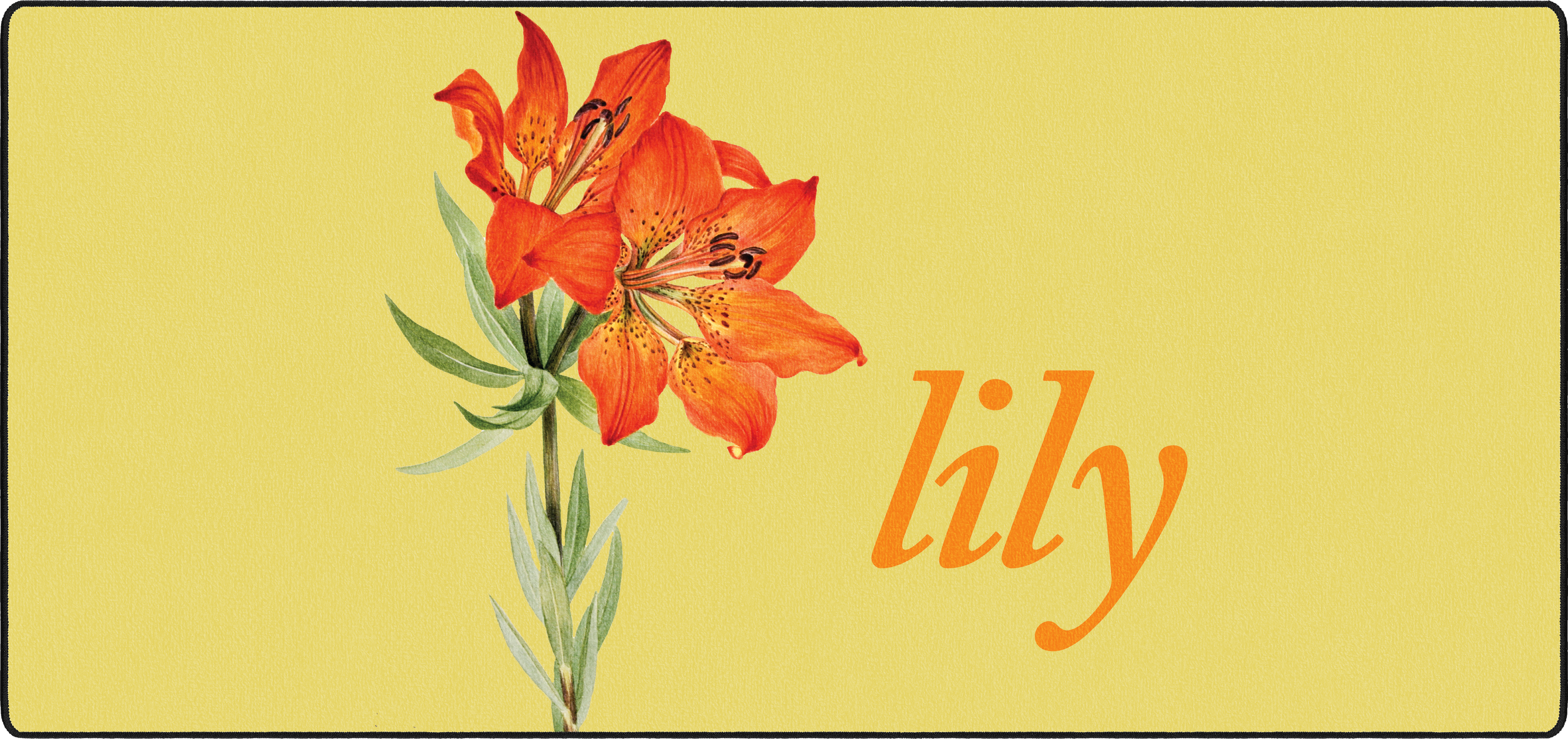 Lily mousepad thumbnail, Yellow, Large/XXL
