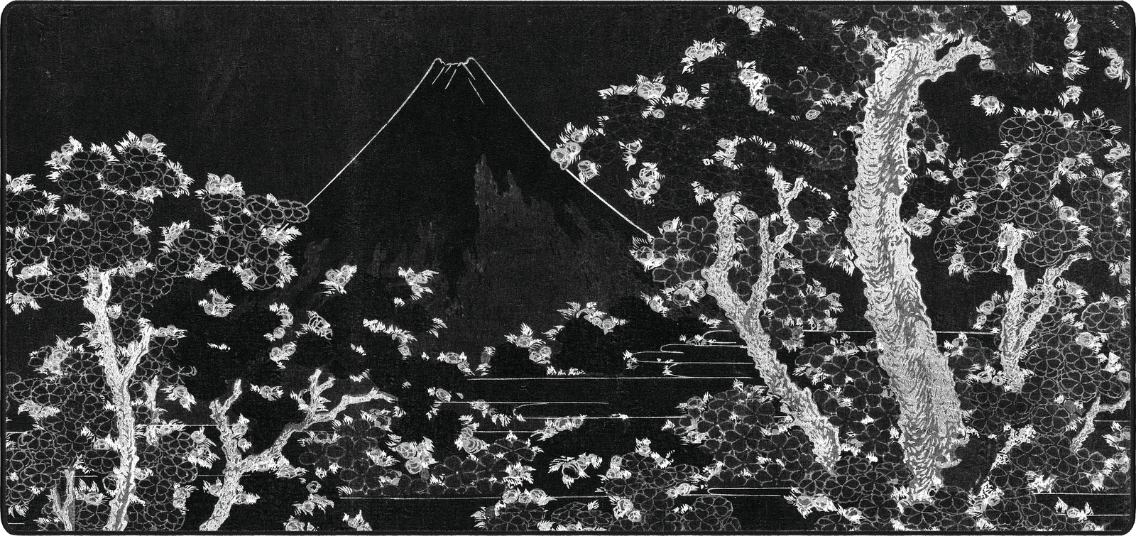 Mount Fuji with Cherry Trees in Bloom