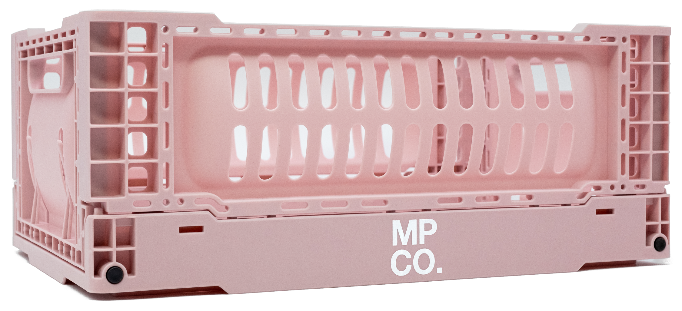 MPCO Foldable Desk Crate in Dusty Rose, assembled