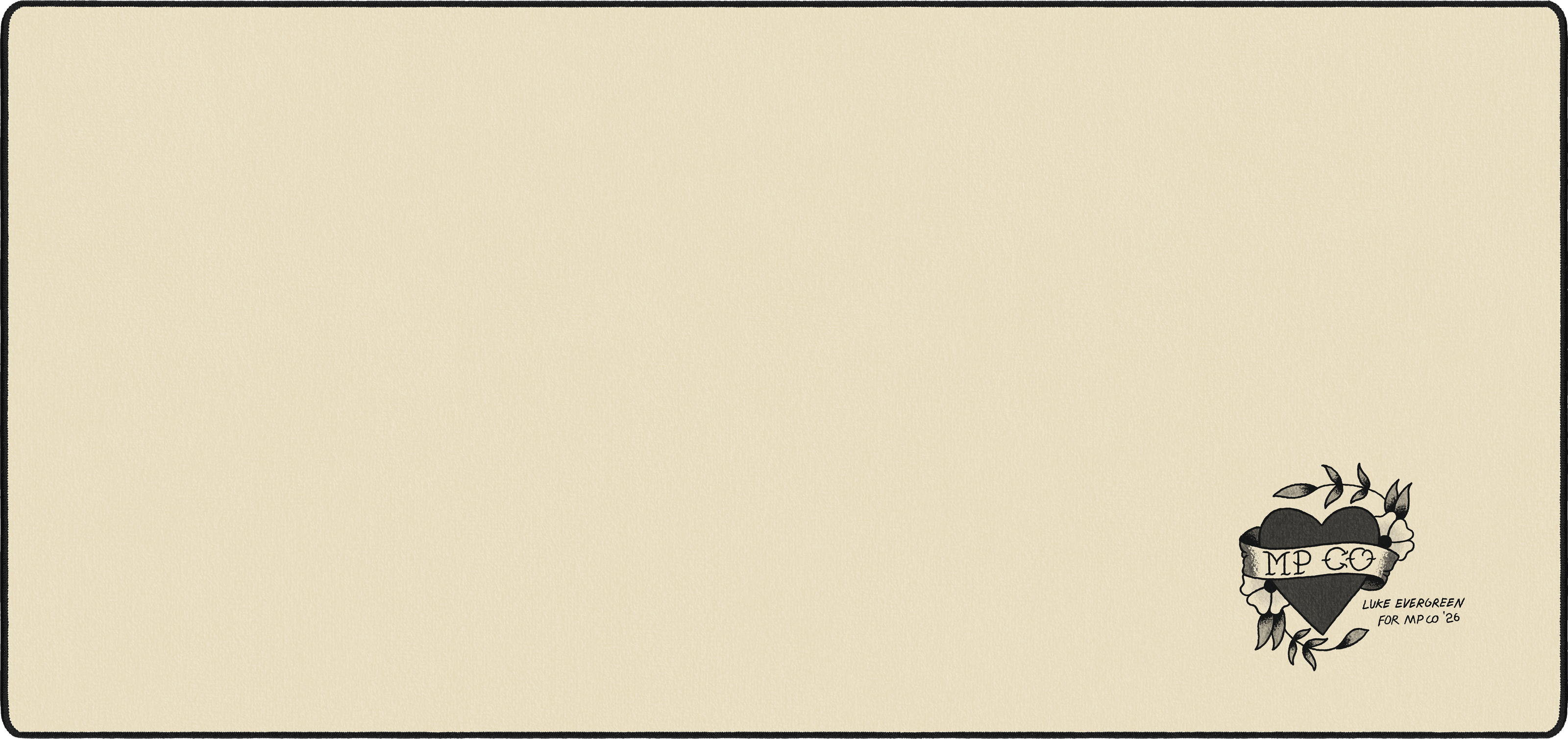 MPCO Heart mousepad thumbnail, Cream, Large/XXL