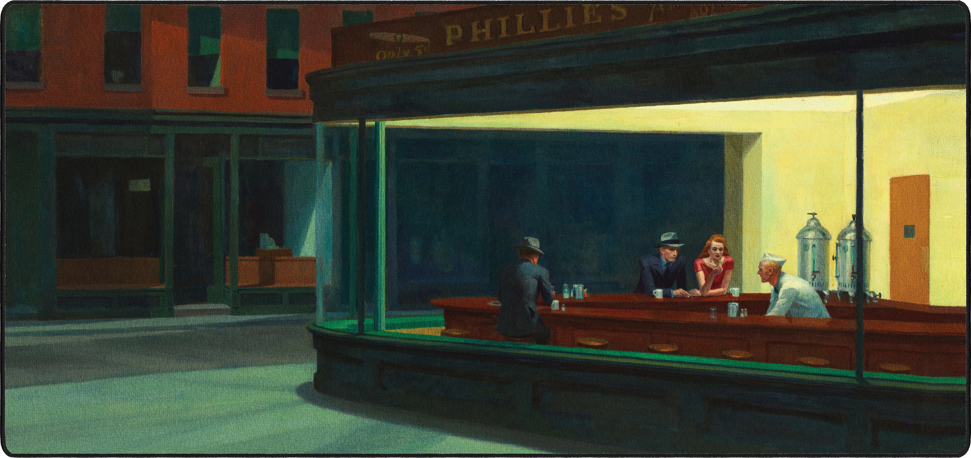 Nighthawks mousepad thumbnail, Original, Large/XXL