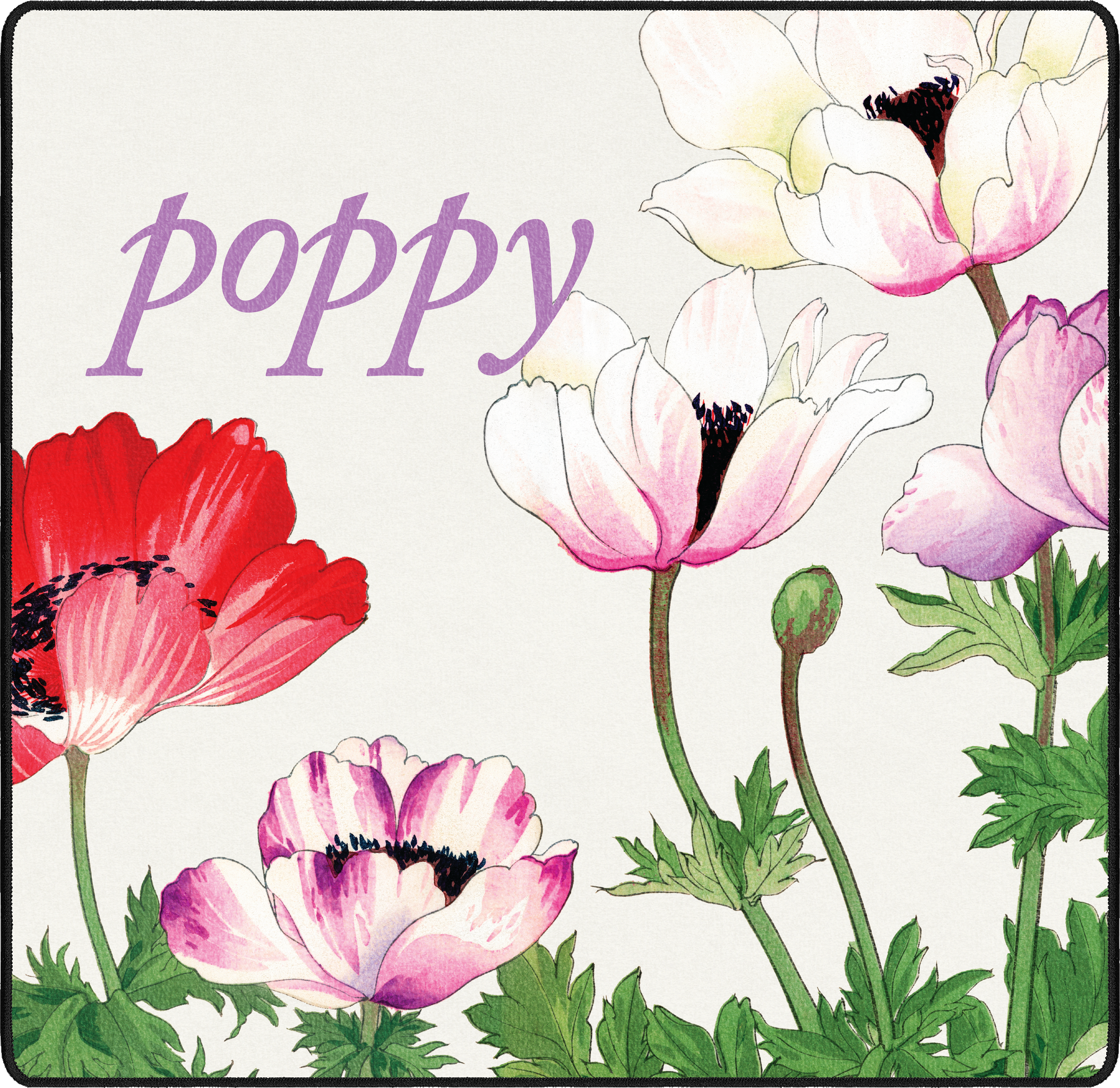 Poppy I mousepad thumbnail, White, Medium/Small