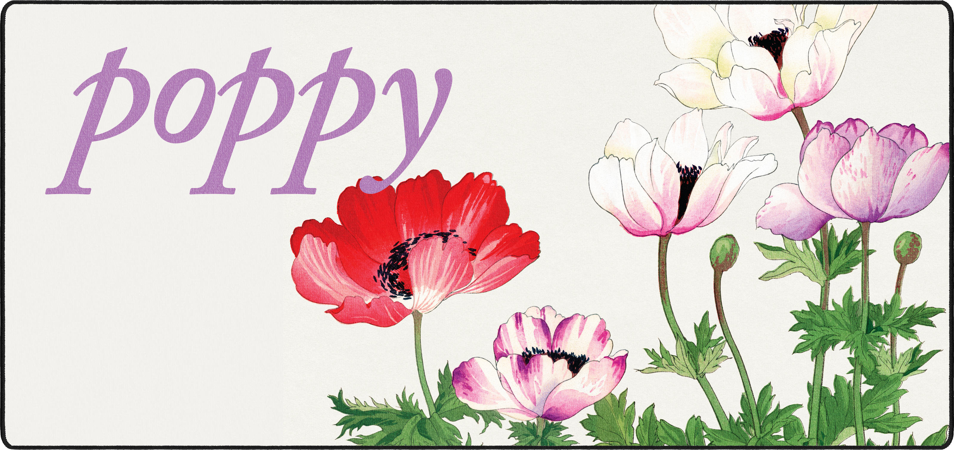 Poppy I mousepad thumbnail, White, Large/XXL