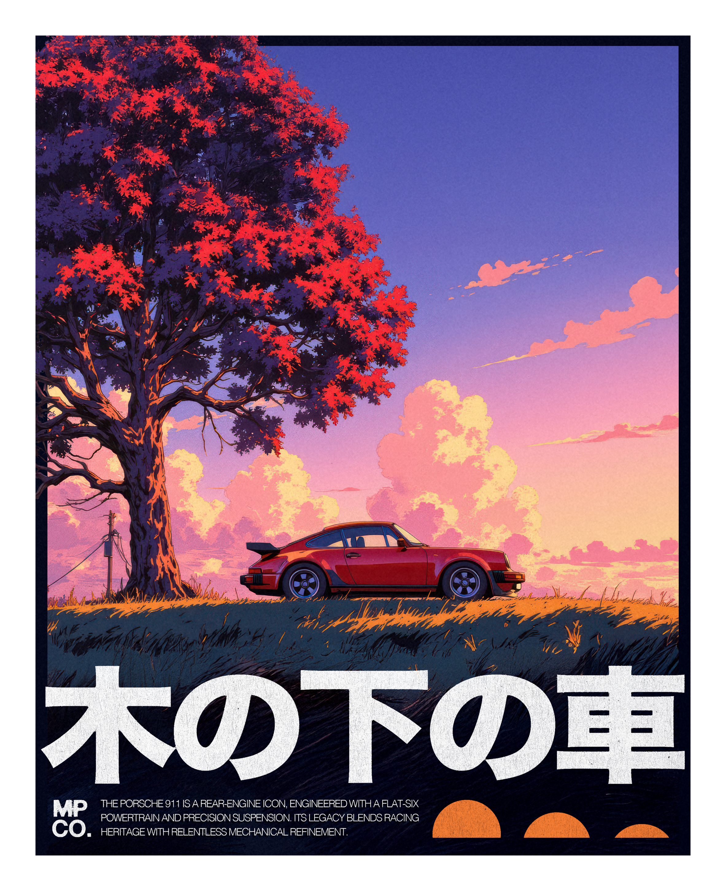 Porsche 911- Medium Poster - The Mousepad Company