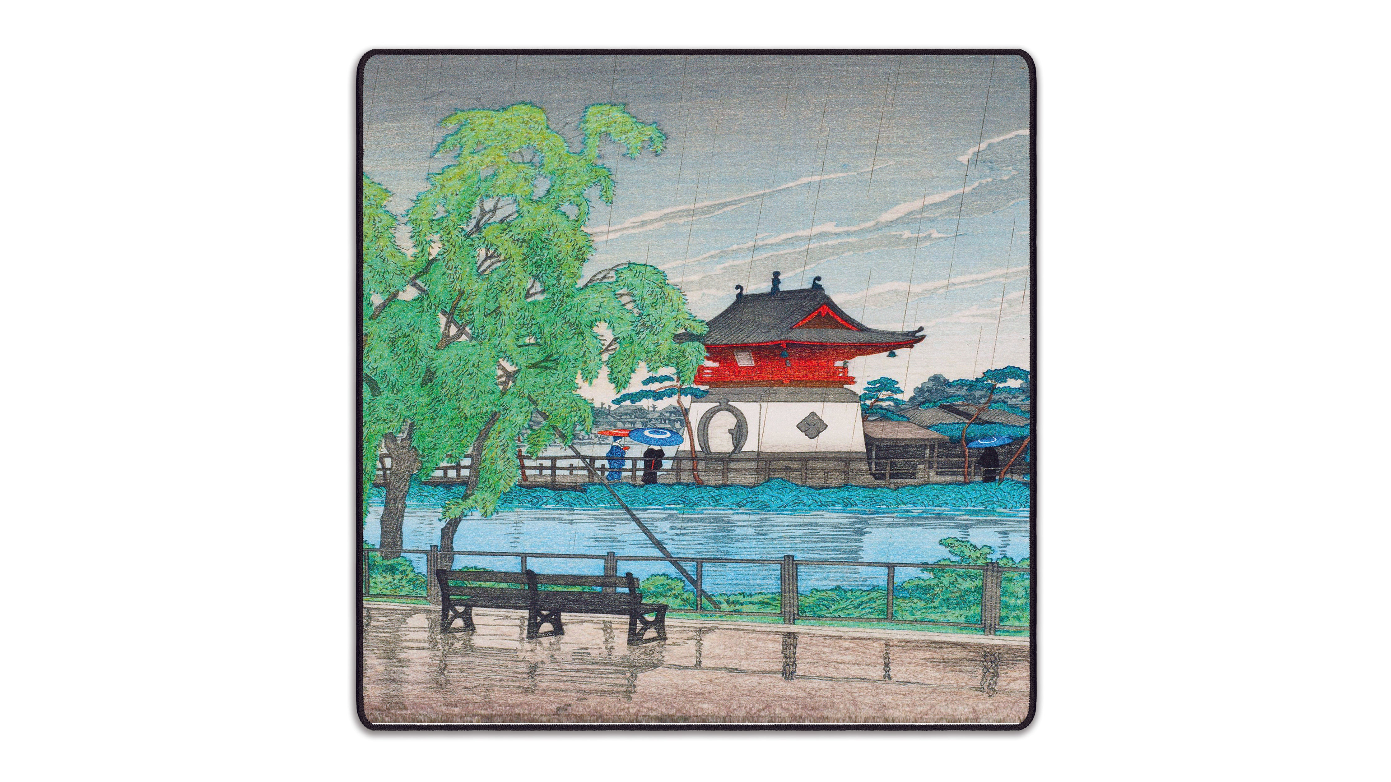 Rain at Shinobazu Pond, by Hasui - The Mousepad Company