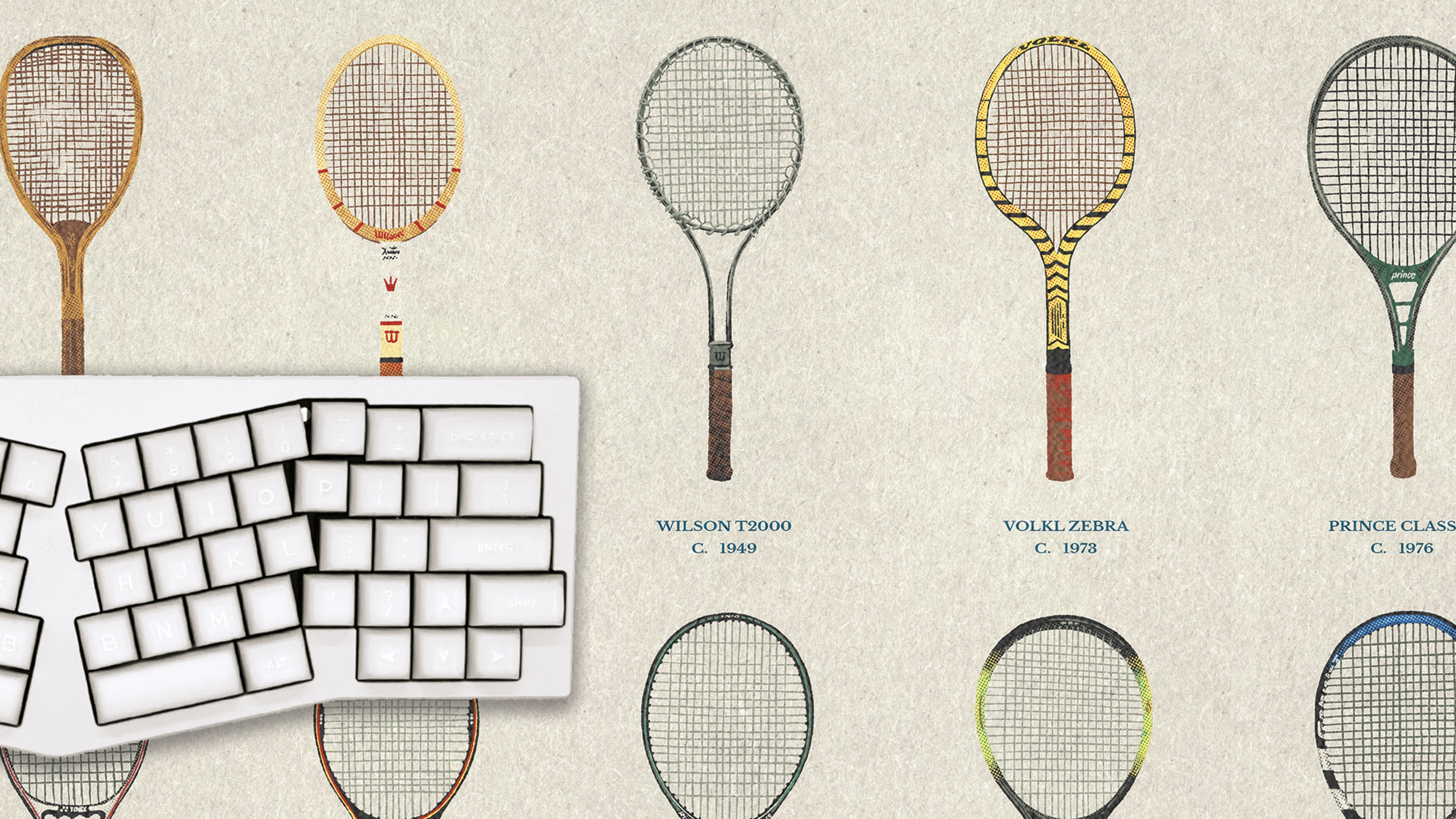 Evolution of the Tennis Racket - The Mousepad Company