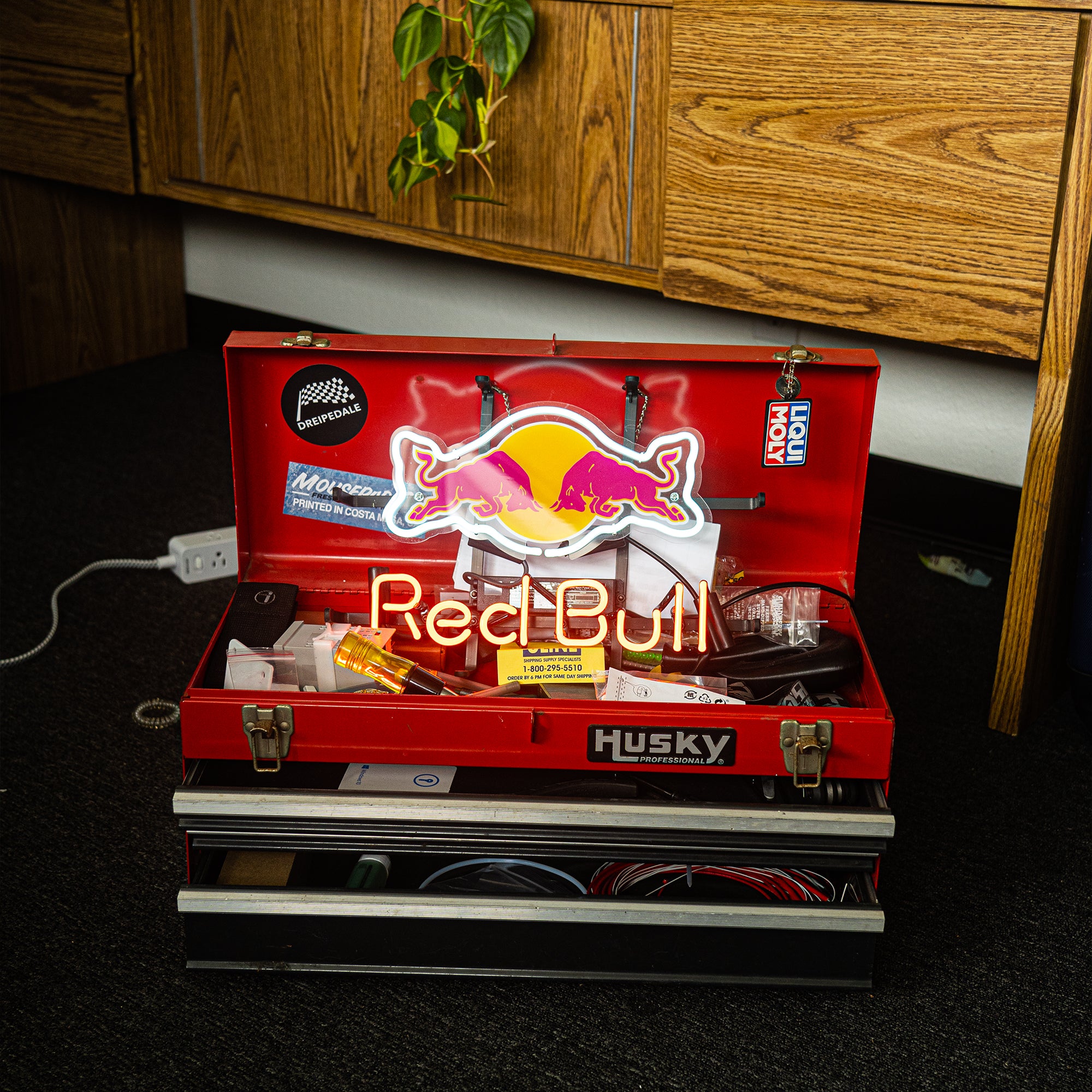 Red Bull Neon Sign - The Mousepad Company